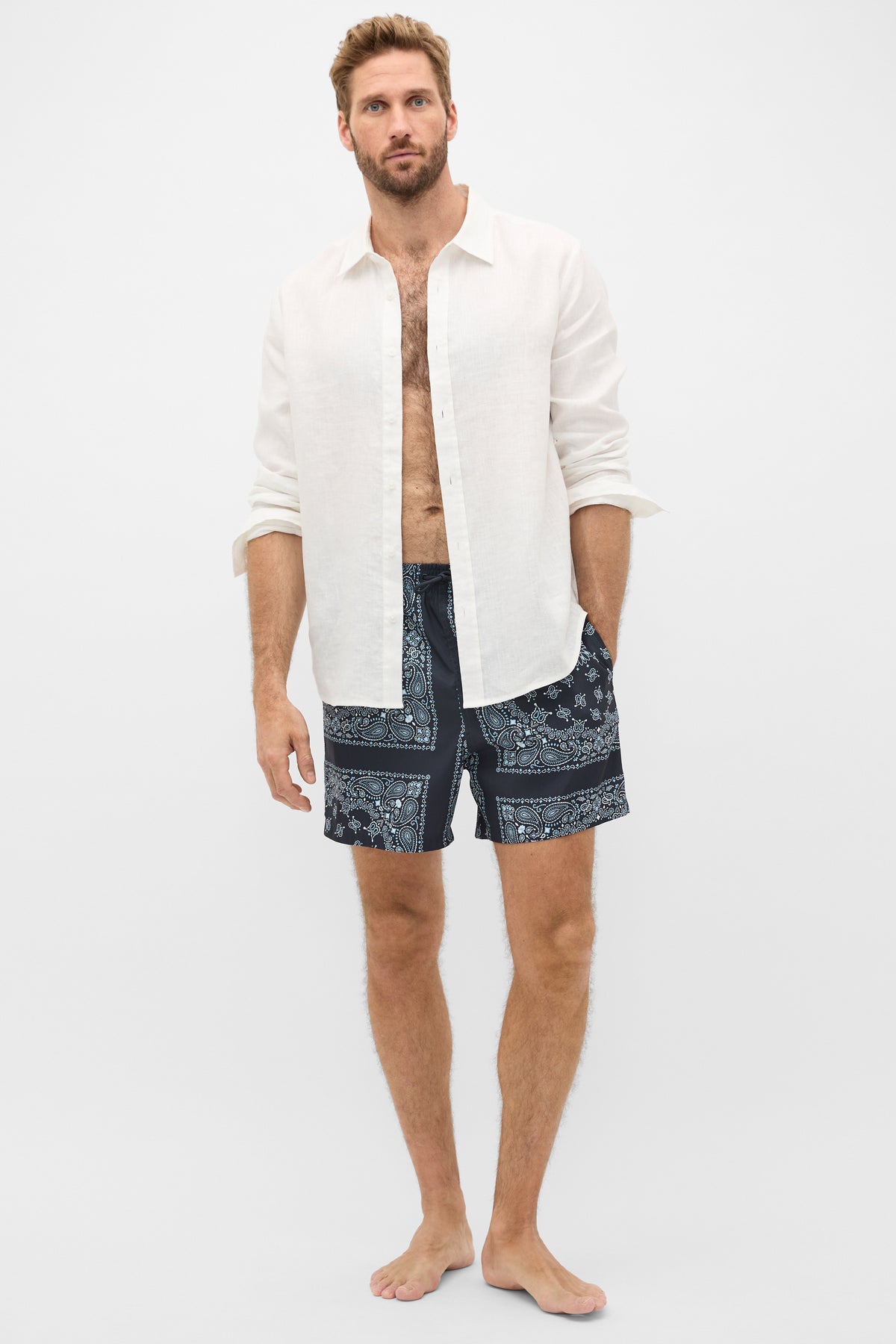 Bandana Print Swim Short