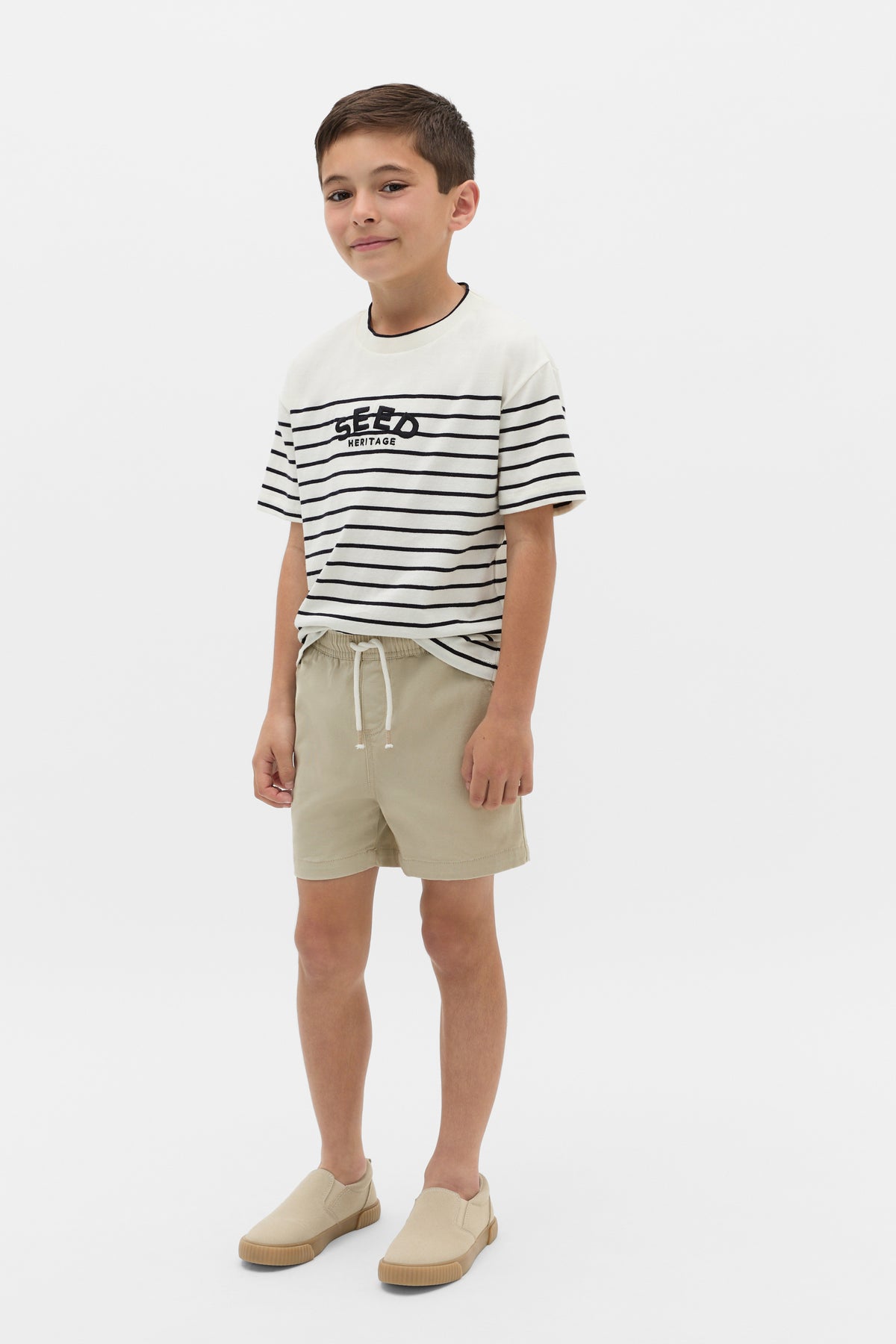 Breton Stripe Logo Tee