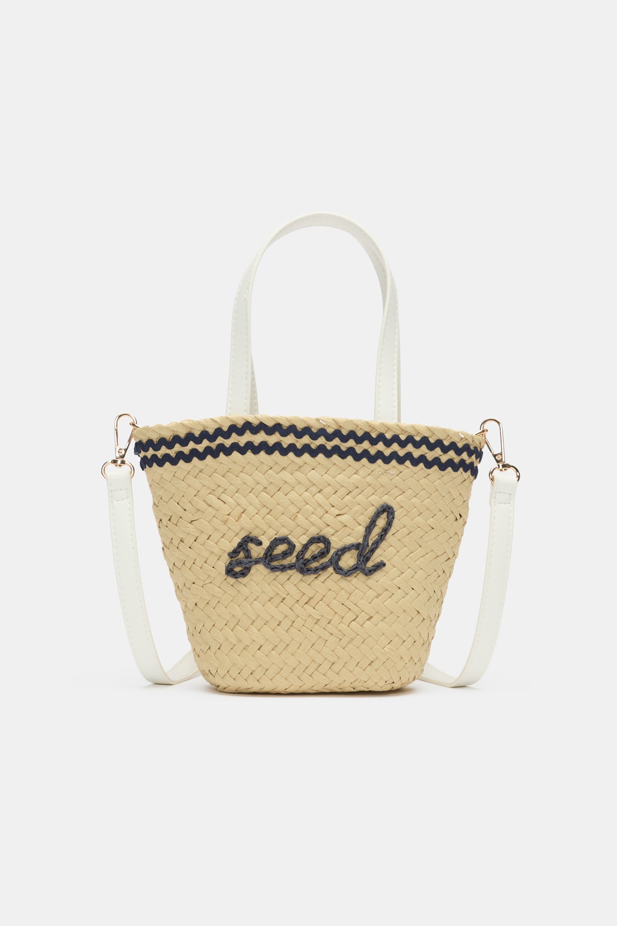 Nautical Straw Bag
