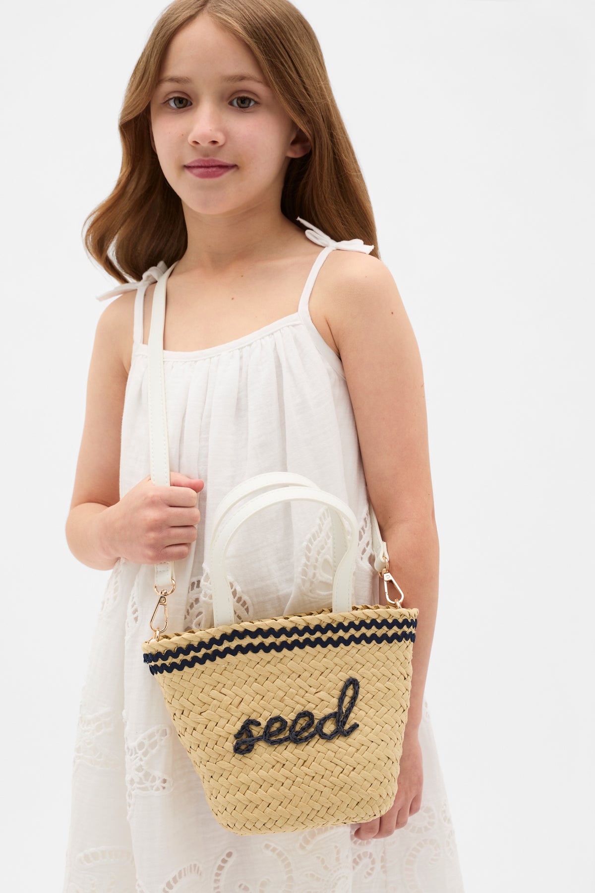 Nautical Straw Bag