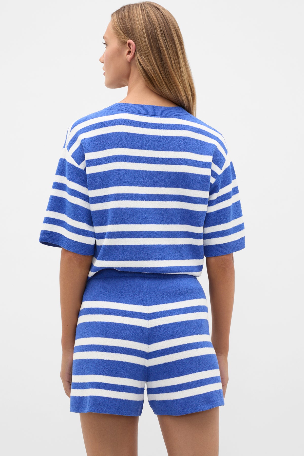 Boucle Knit Striped Short