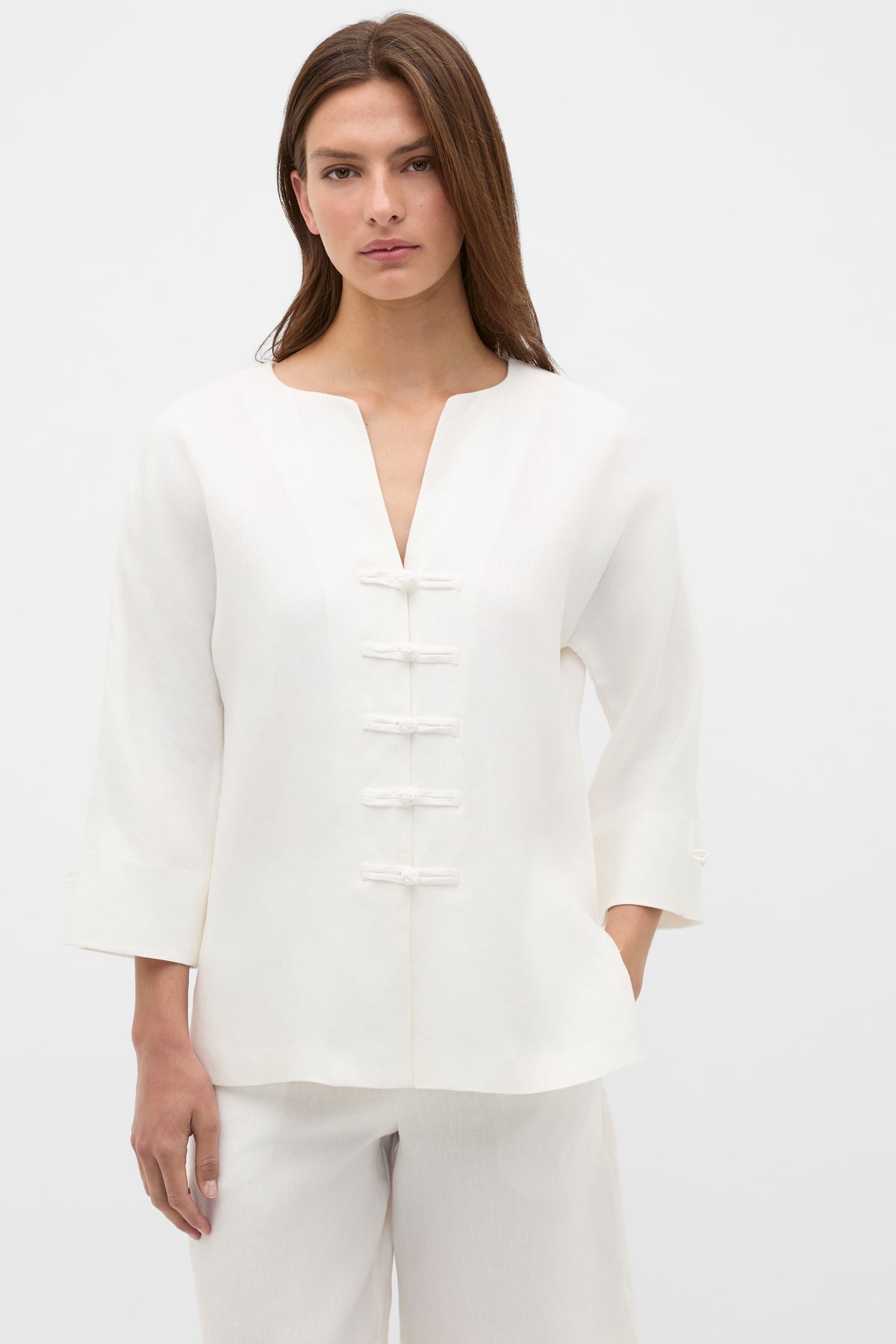 Linen Button Down Top