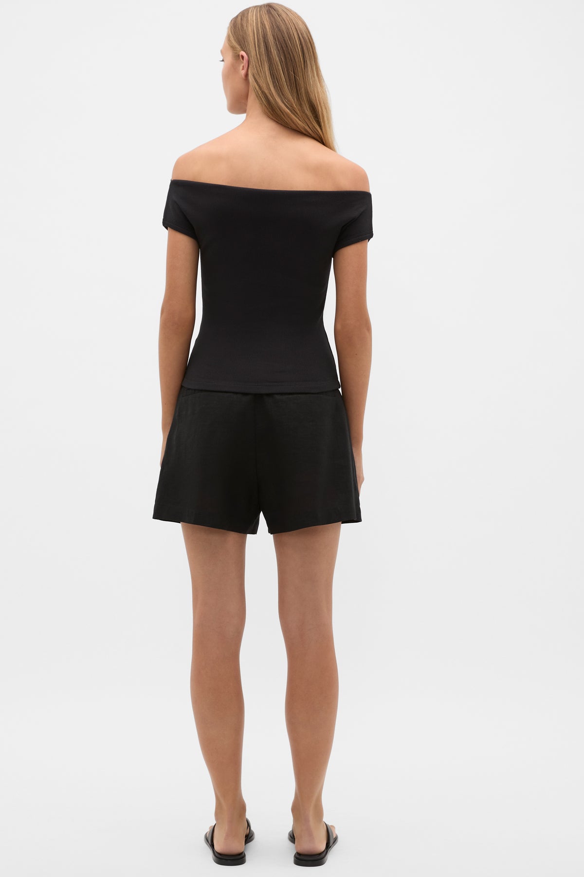 Rib Off The Shoulder Top