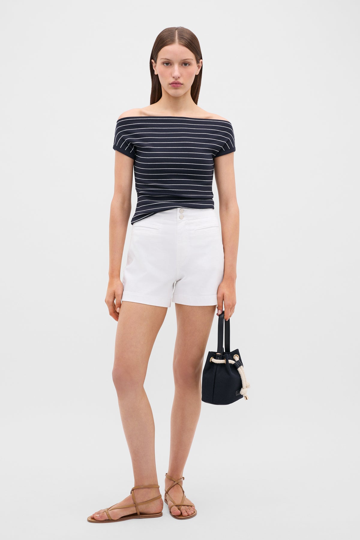 Rib Off The Shoulder Top