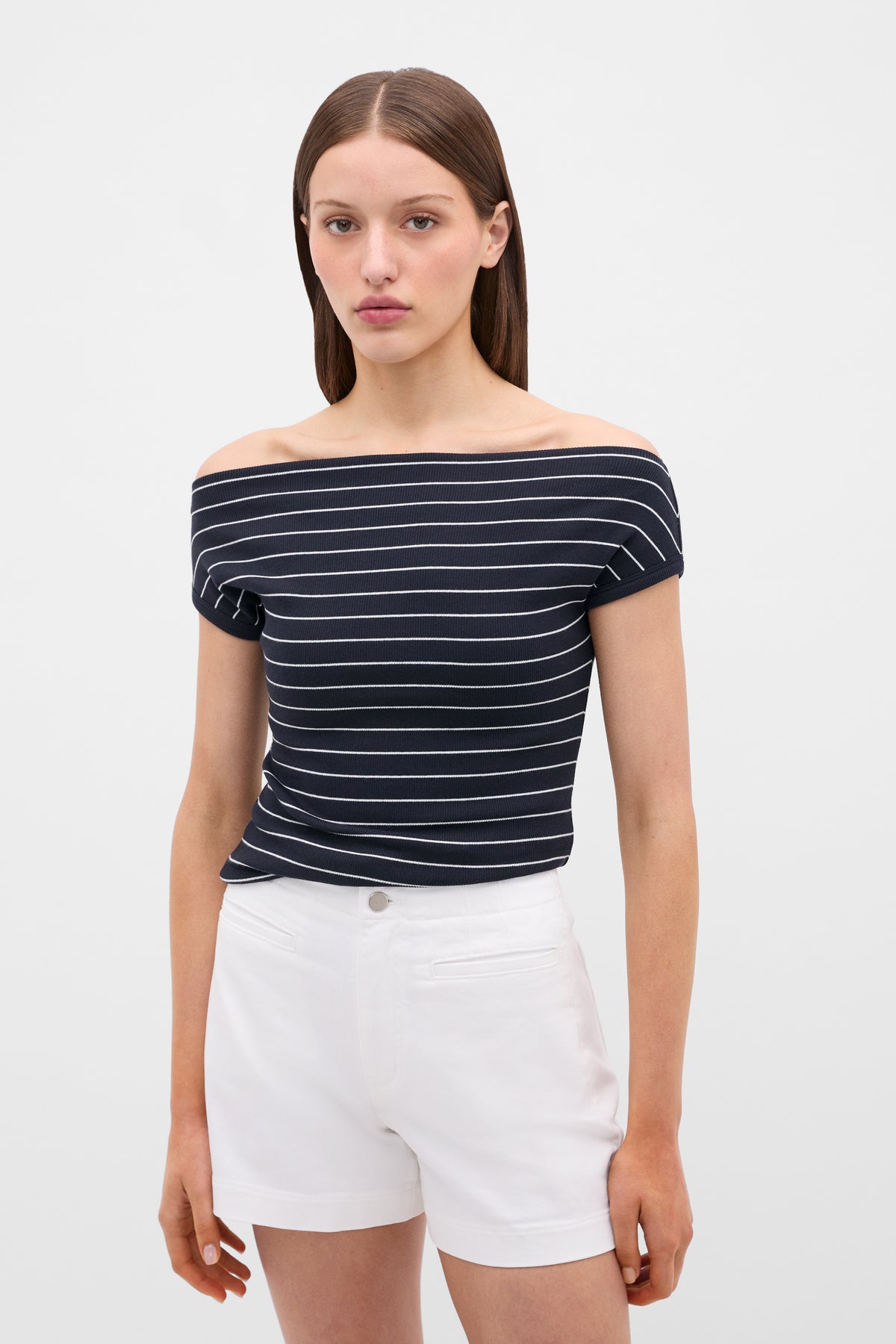 Rib Off The Shoulder Top