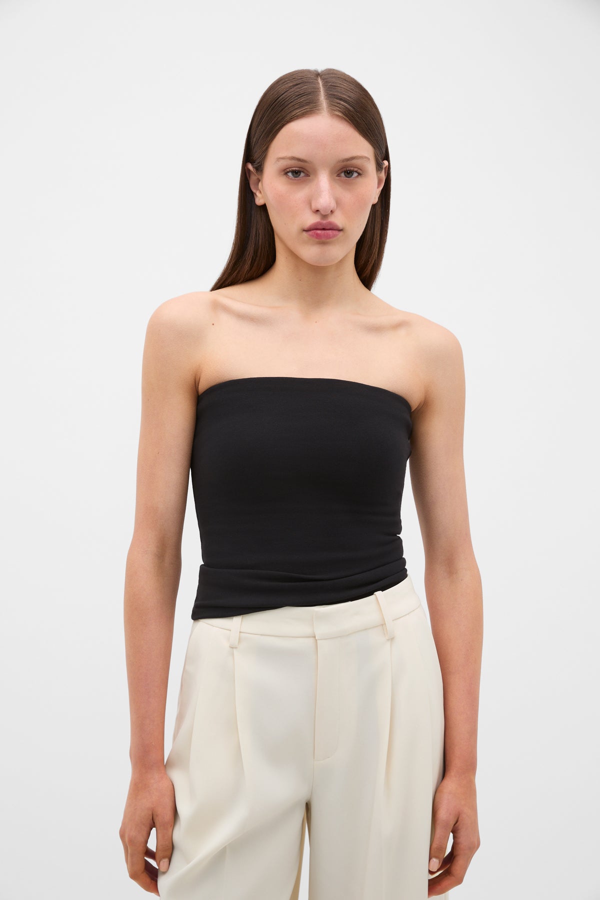 Strapless Rib Top