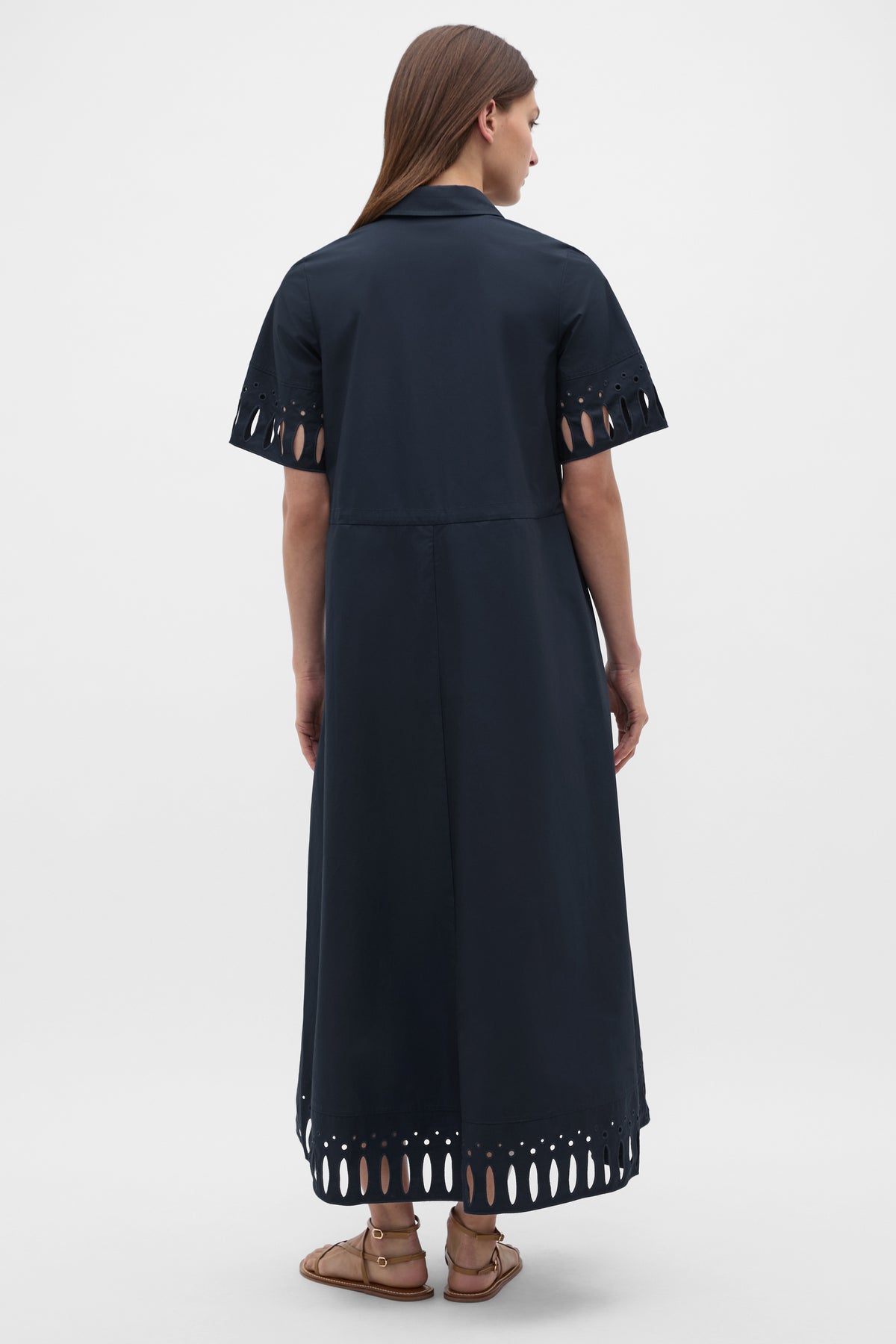 Poplin Cutwork Shirt Dress