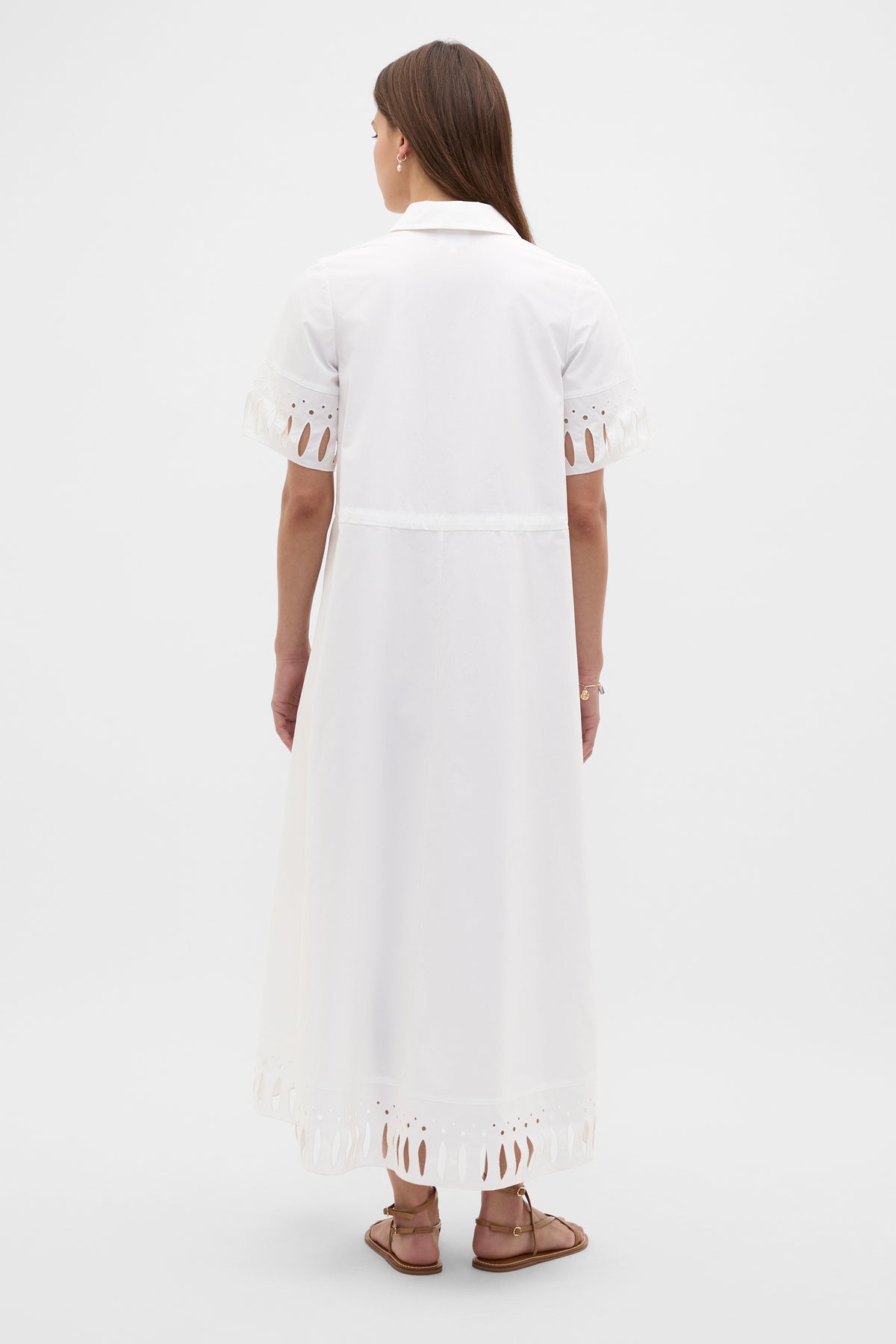 Poplin Cutwork Shirt Dress