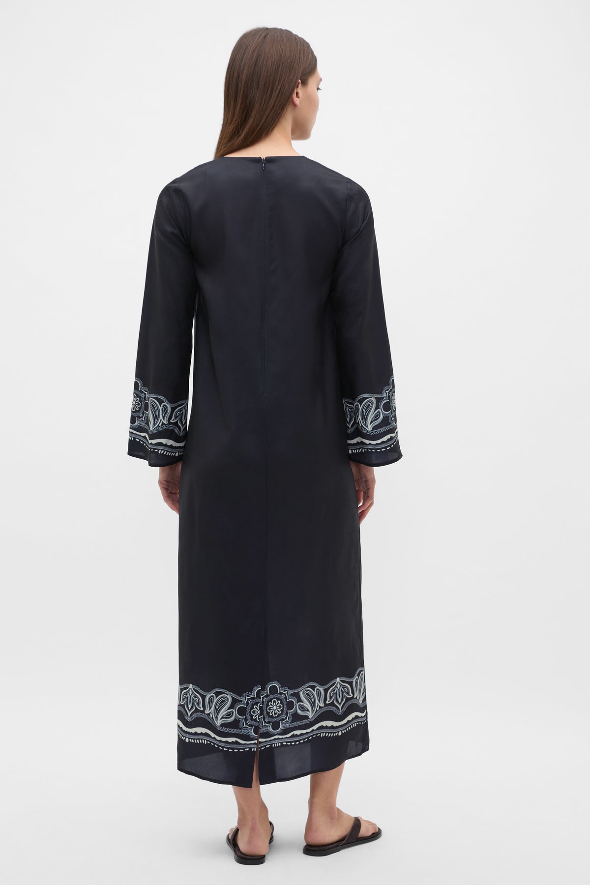 Scarf Print Midi Dress