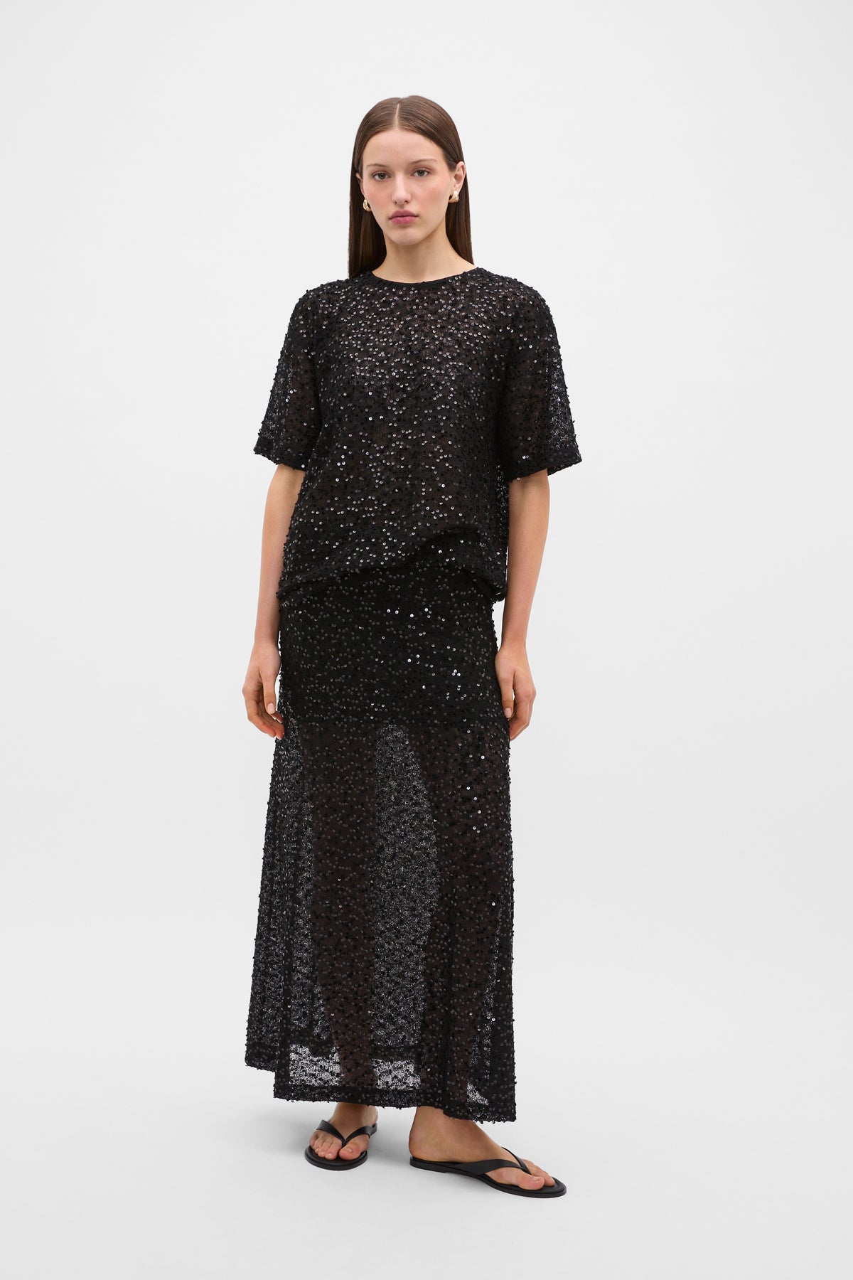 Sequin Maxi Skirt