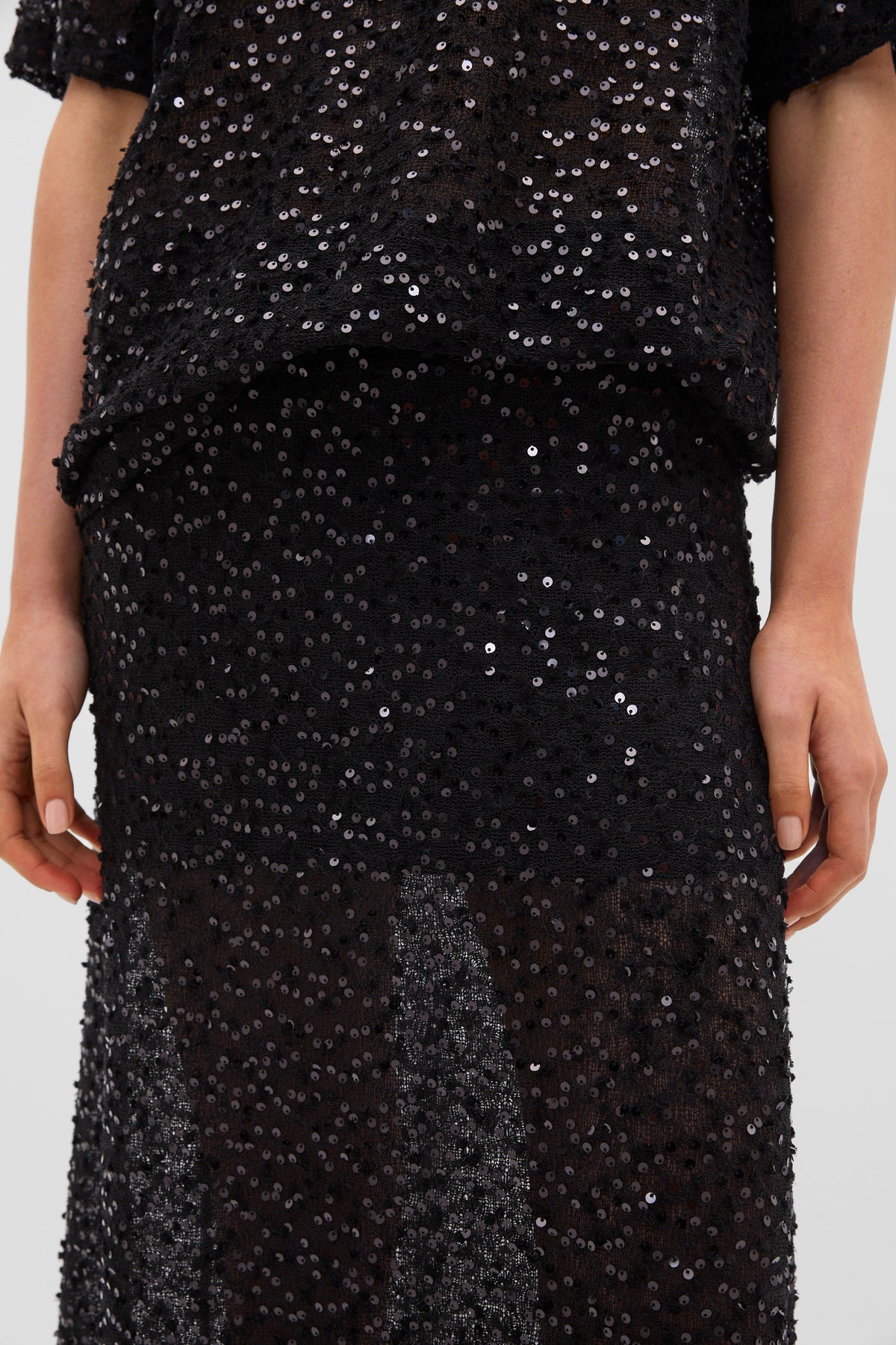 Sequin Maxi Skirt