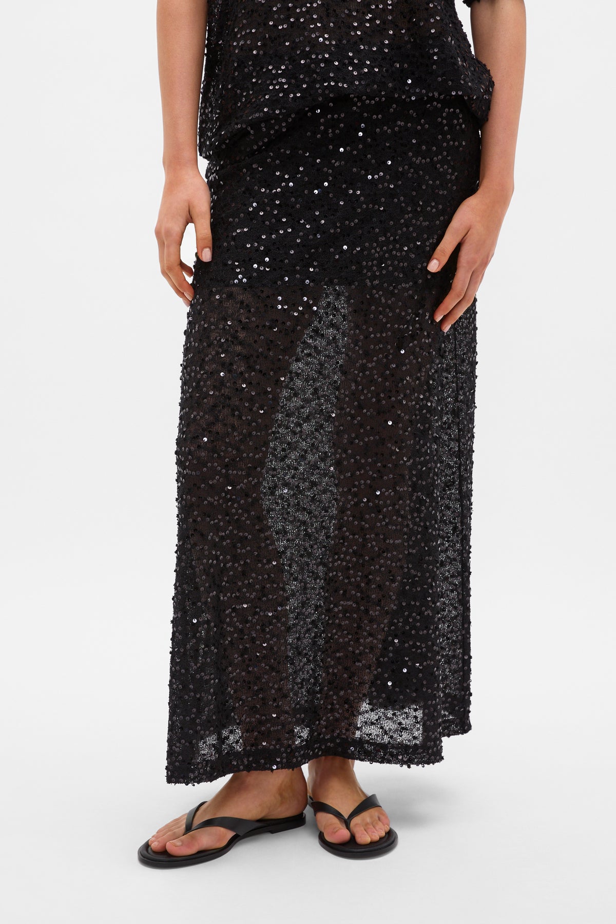 Sequin Maxi Skirt