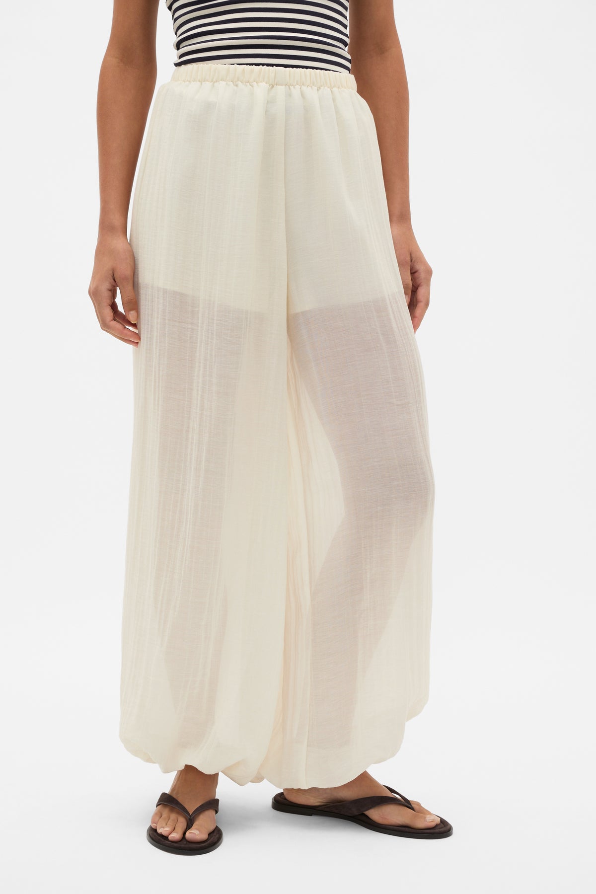 Semi Sheer Crinkle Pant
