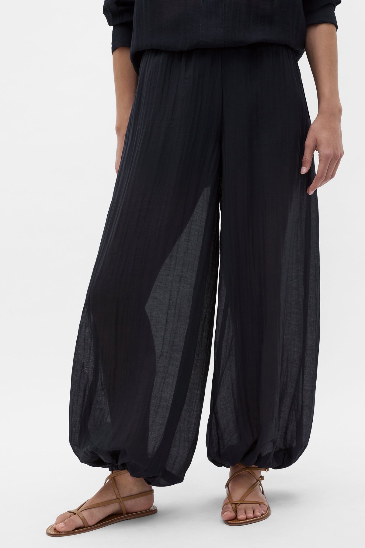 Semi Sheer Crinkle Pant