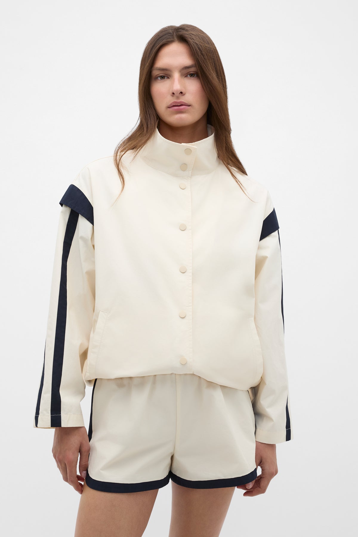 Contrast Trim Jacket