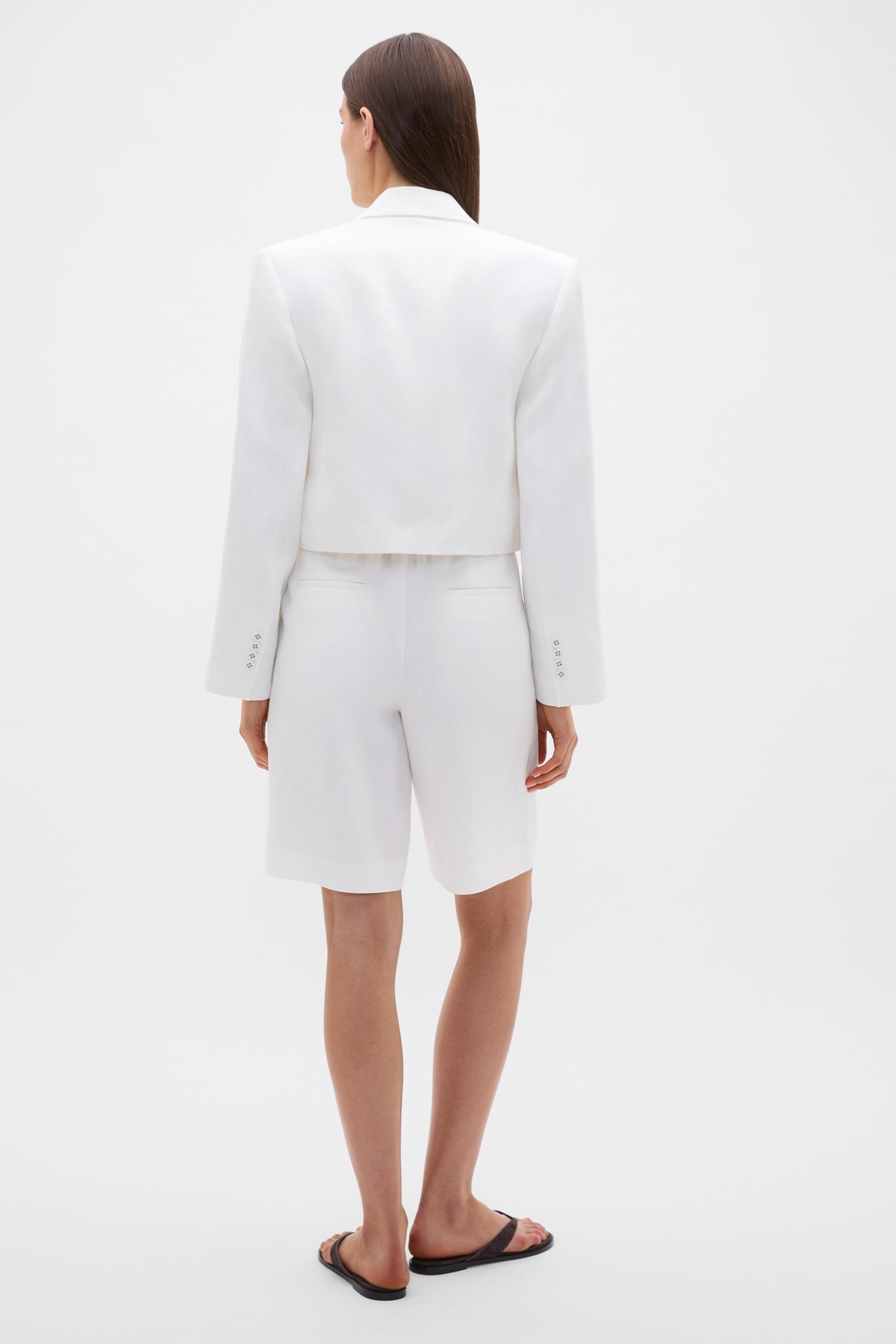 Linen Crop Blazer