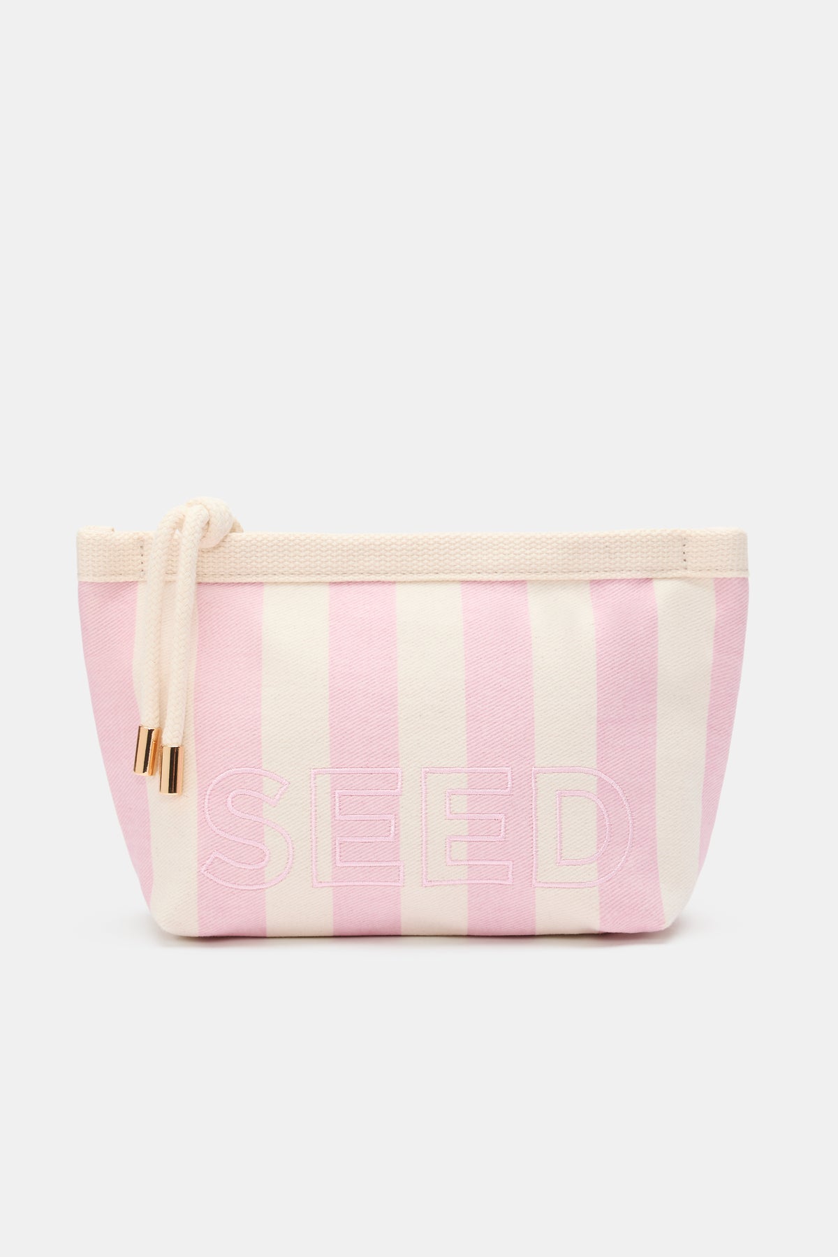 Small Seed Stripe Cosmetic Bag