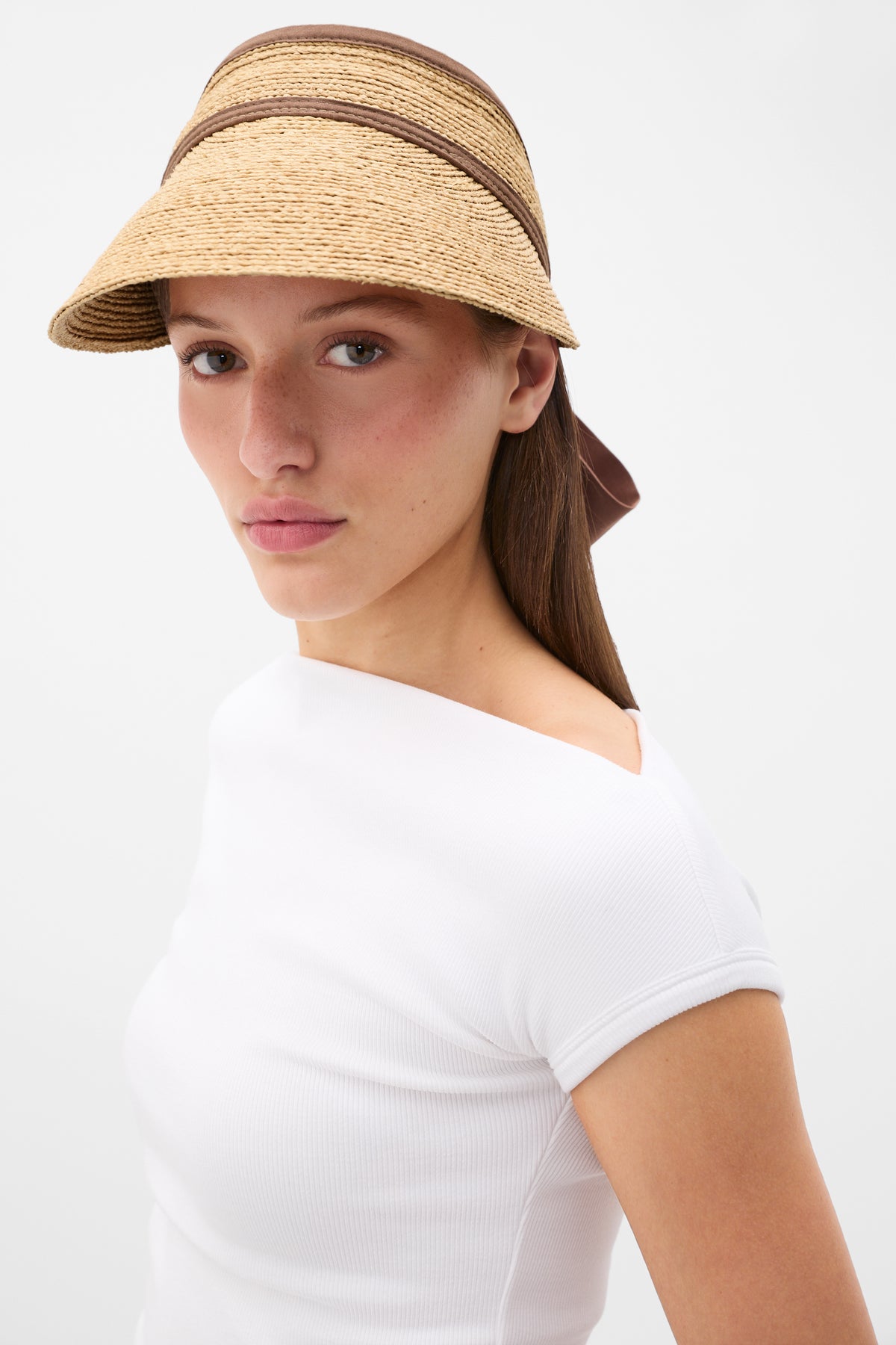 Raffia Tie Detail Visor