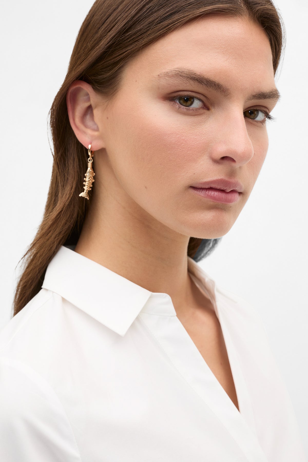Fish Charm Drop Earring