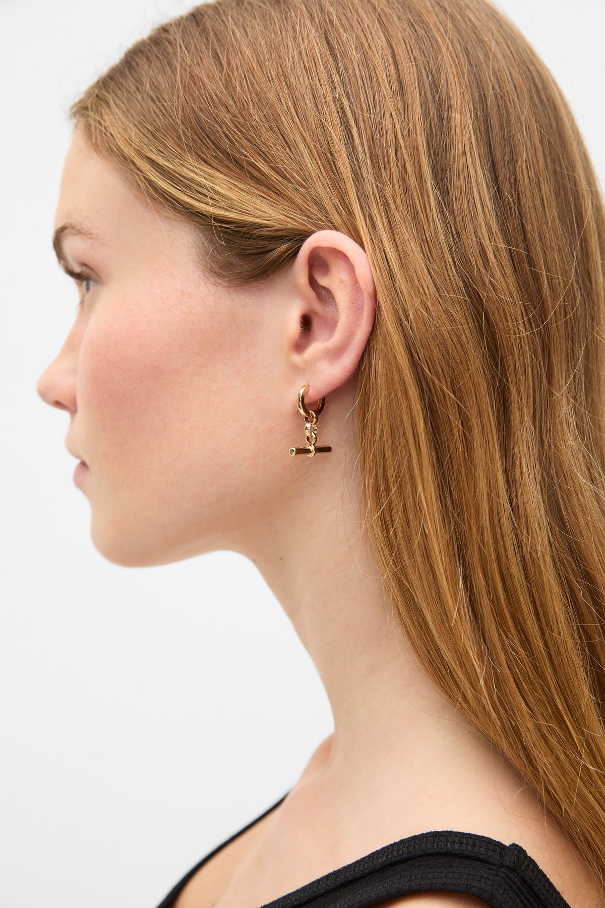 T Bar Pendant Earring