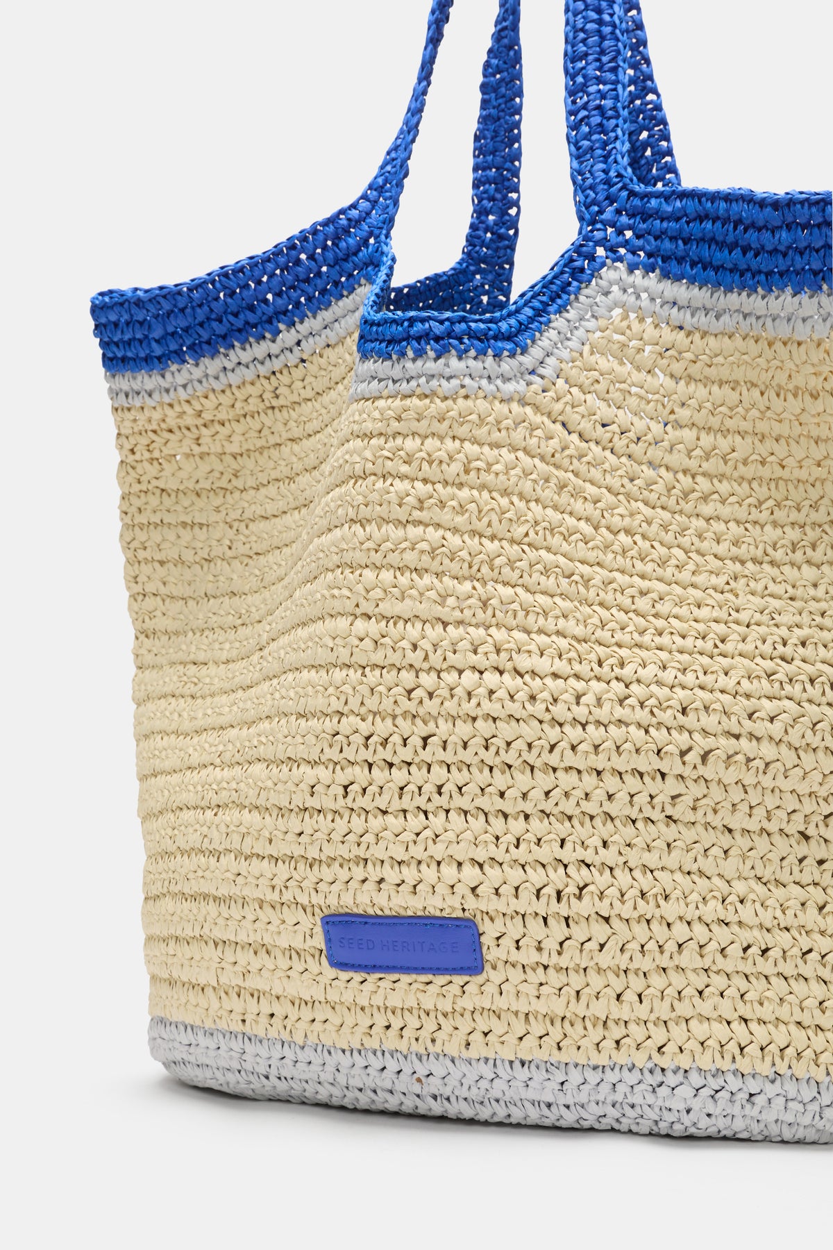 Contrast Woven Tote
