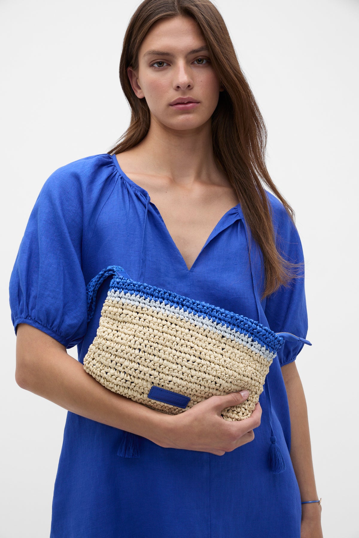 Contrast Woven Pouch