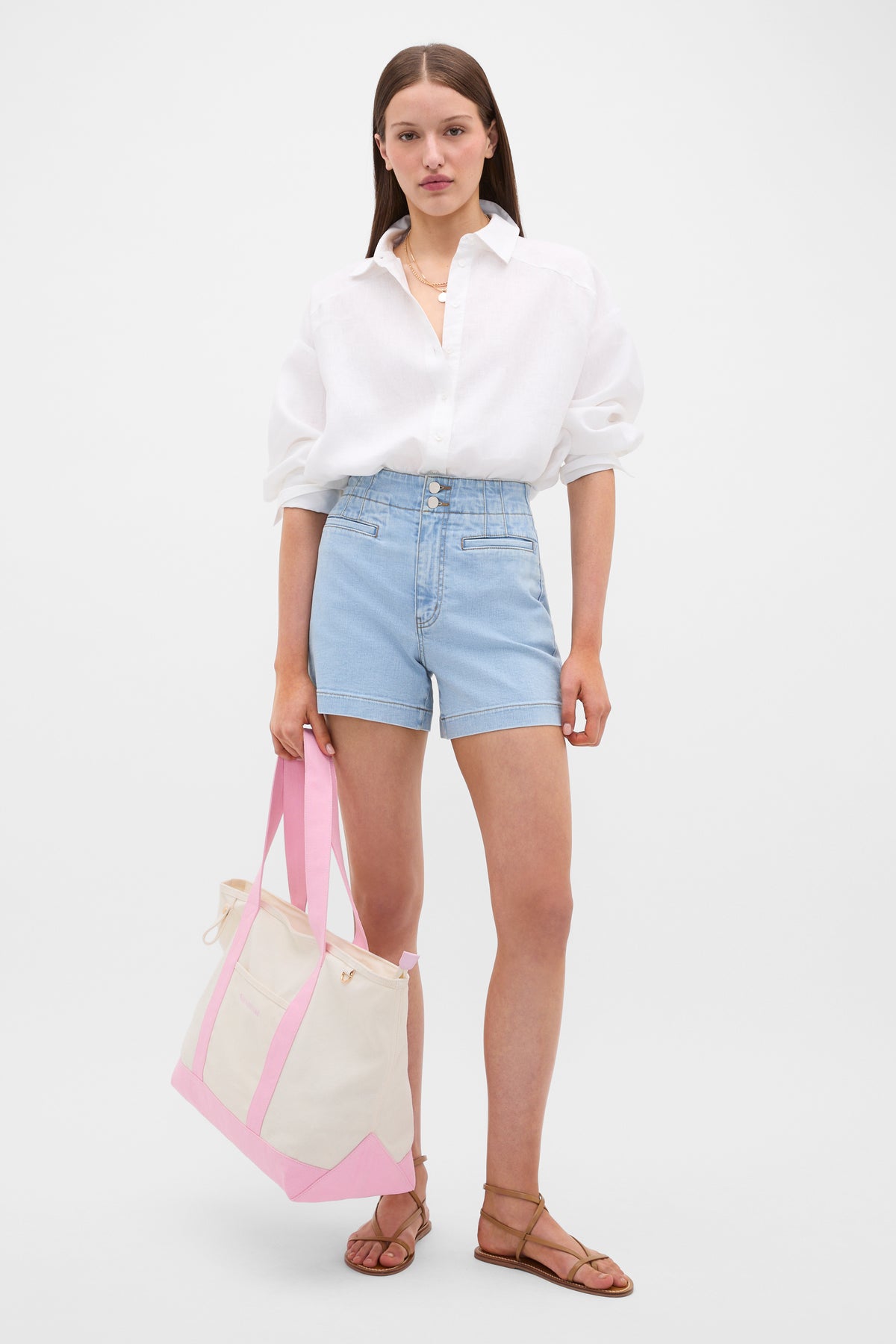 Contrast Trim Tote