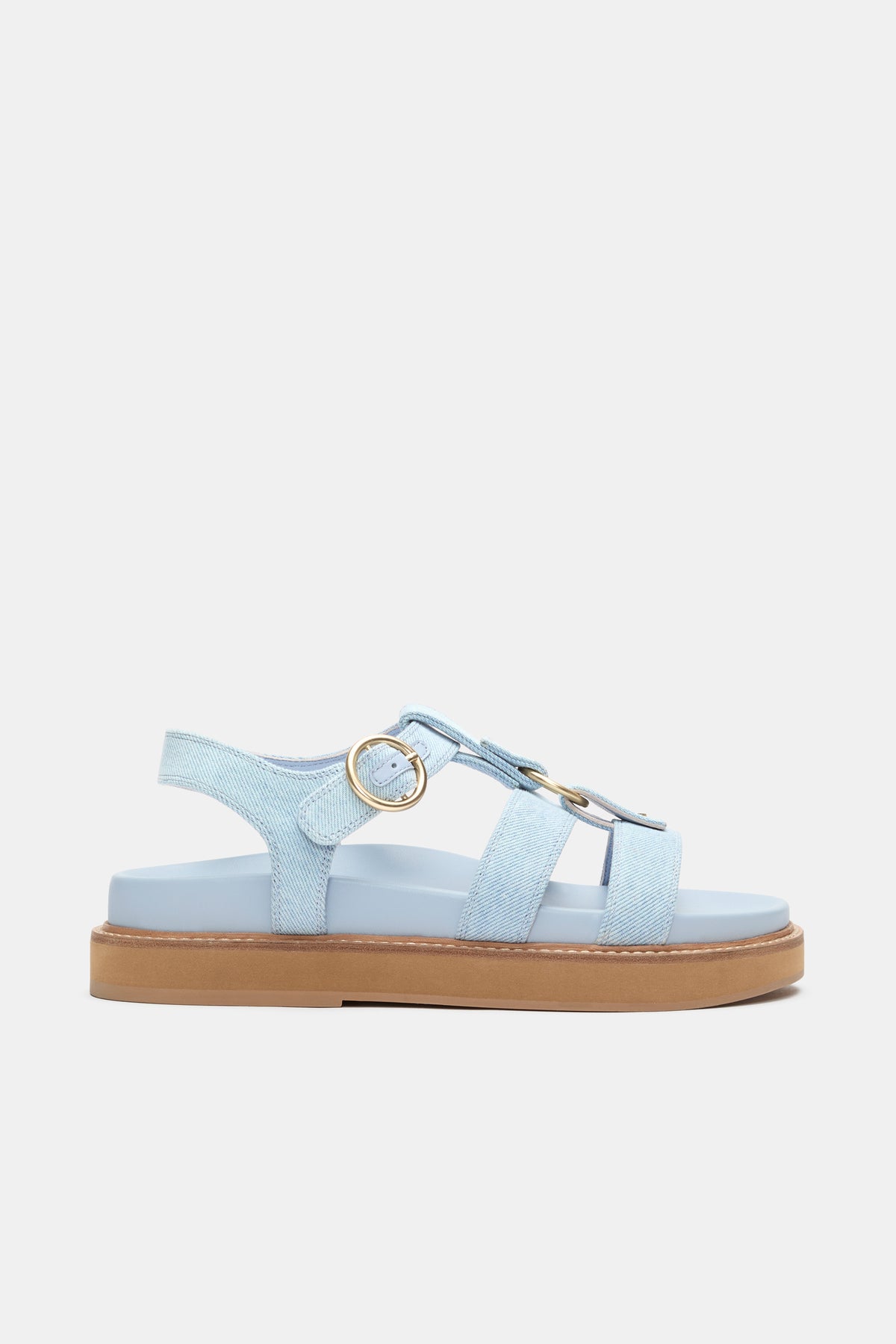 Callie Denim Caged Sandal