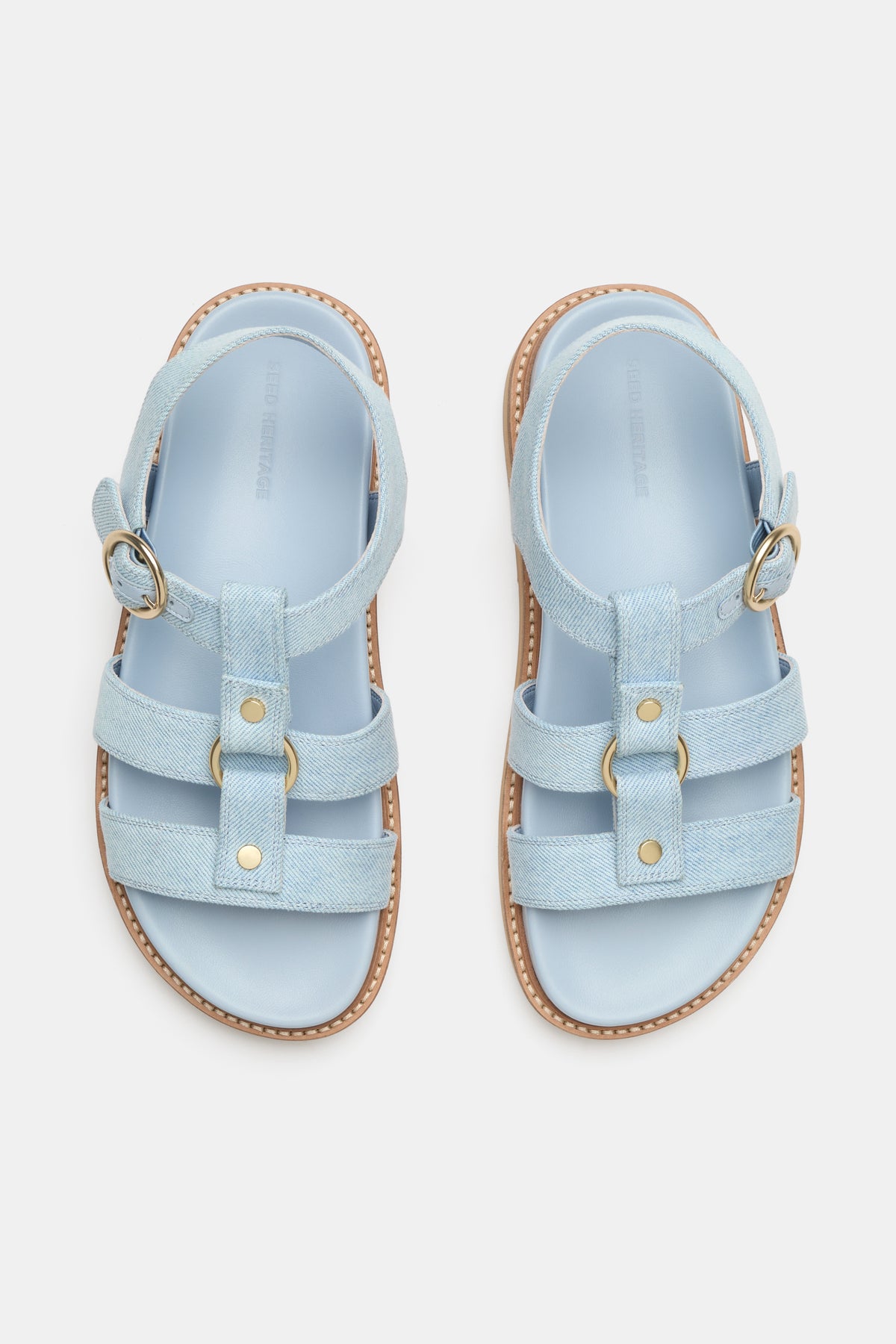Callie Denim Caged Sandal