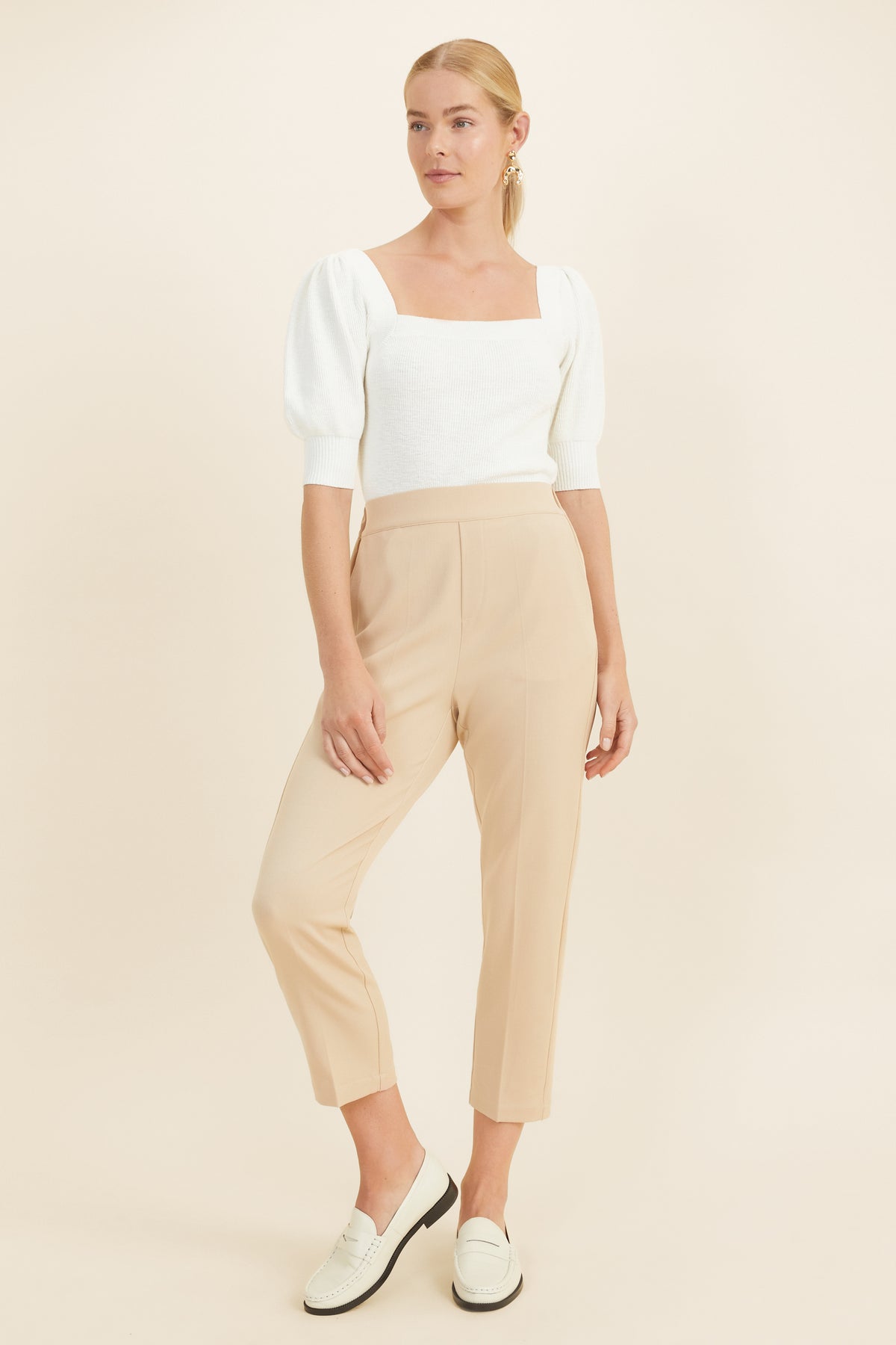 Boucle Puff Sleeve Top