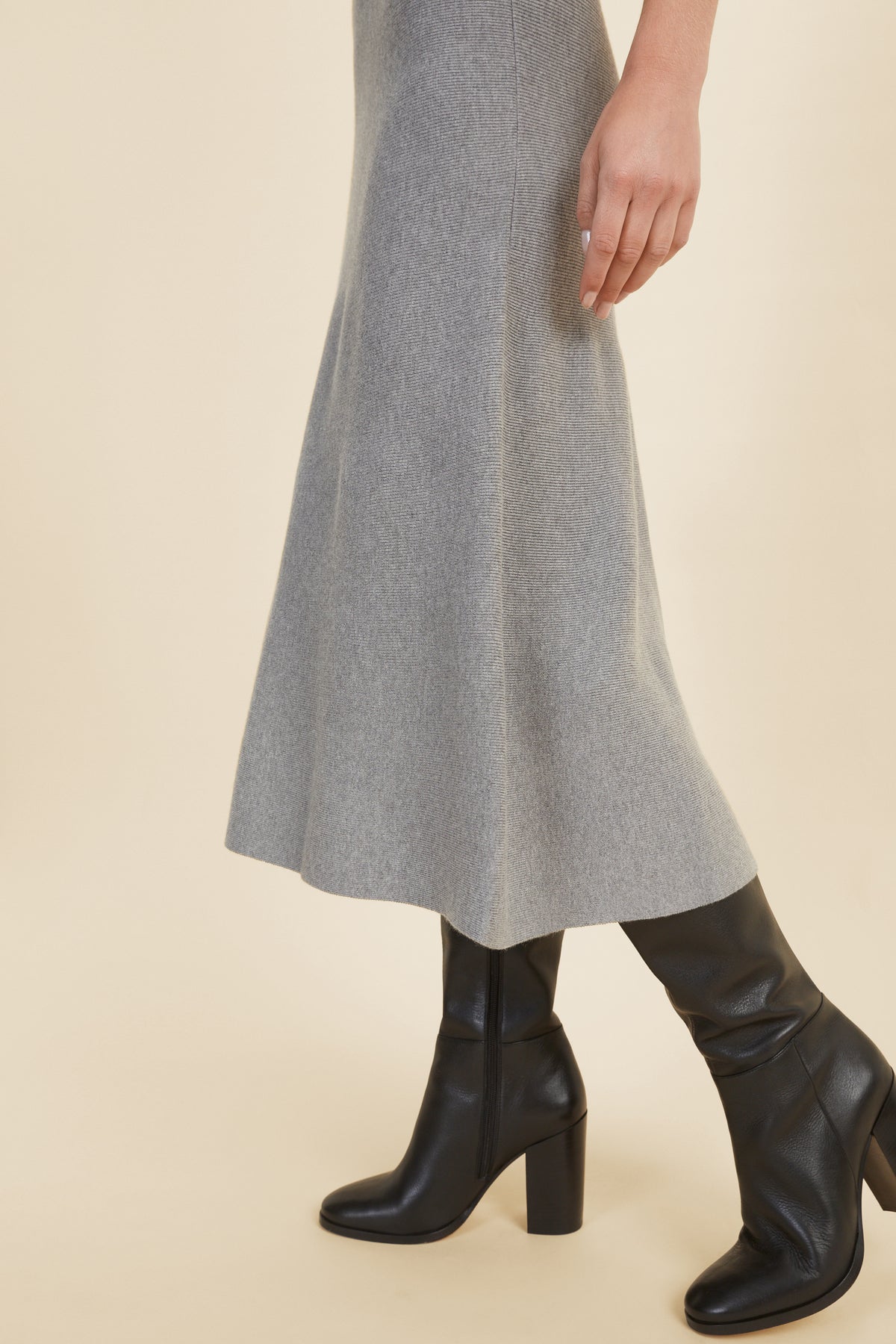 Knit Flared Skirt