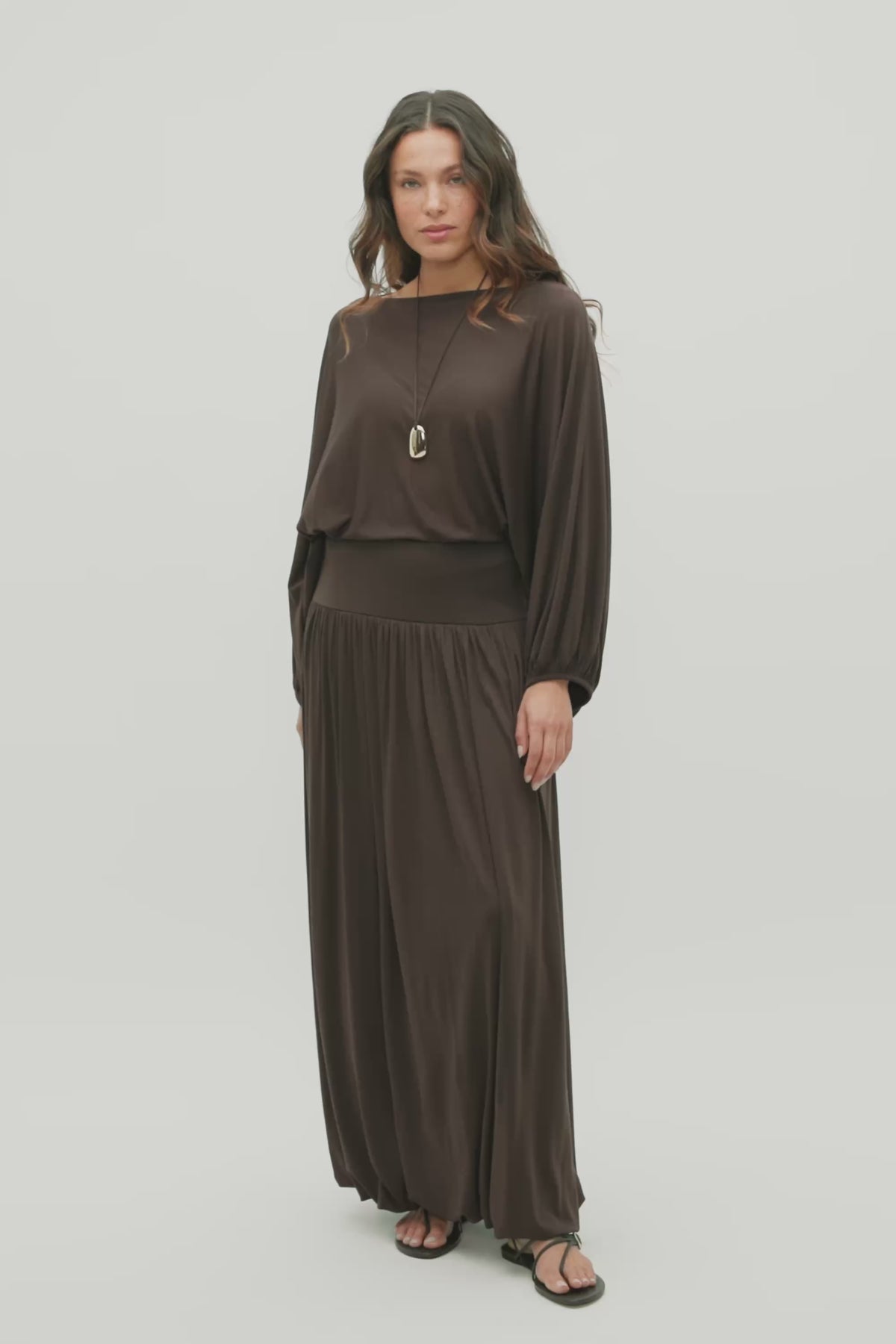 Fine Knit Bubble Midi Skirt