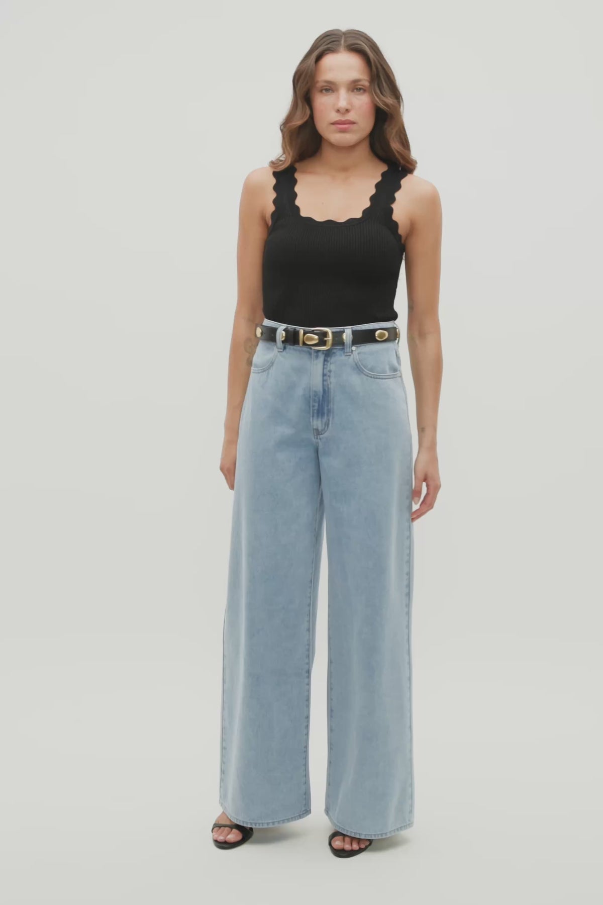 Scallop Knit Top