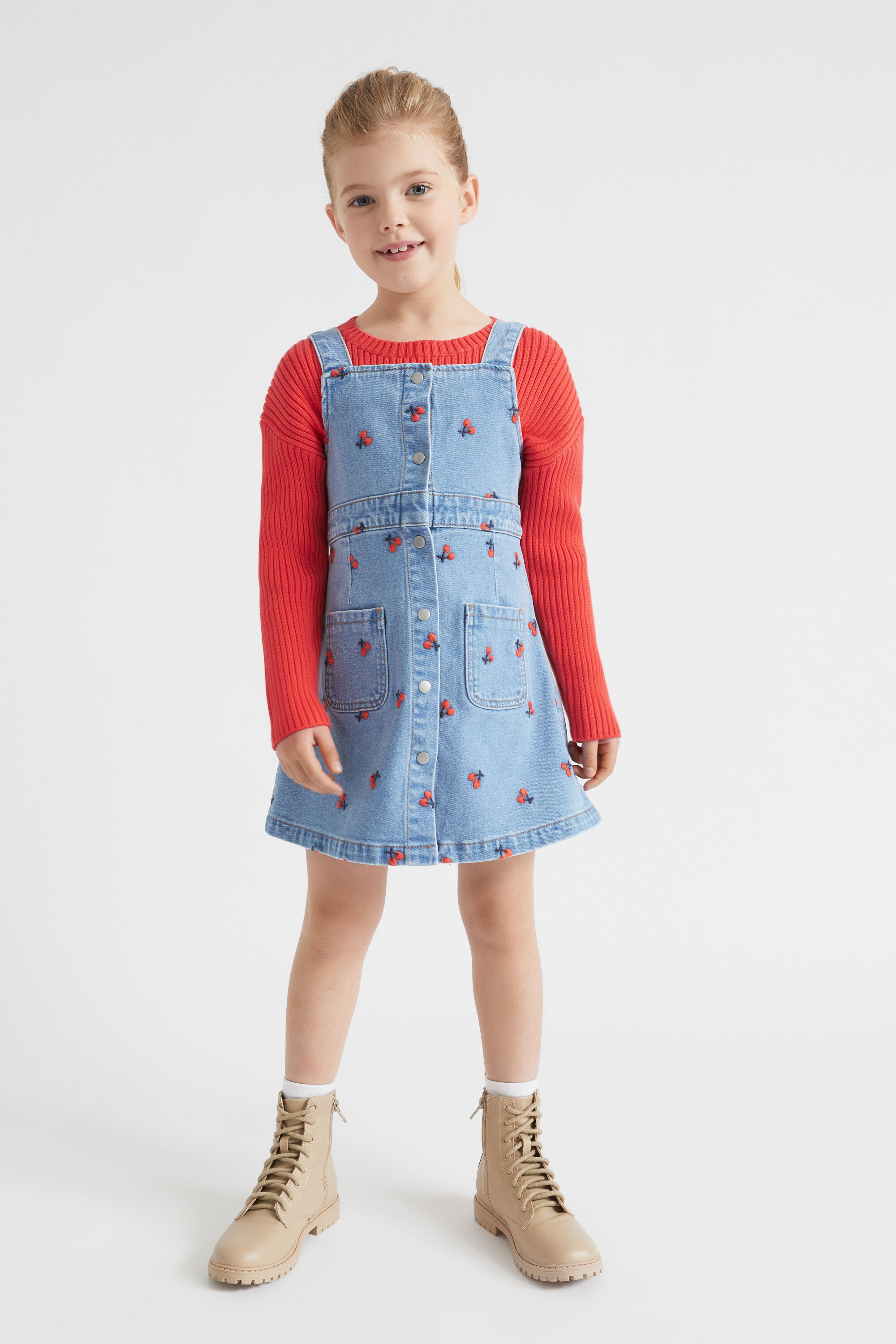 Cherry Denim Dress