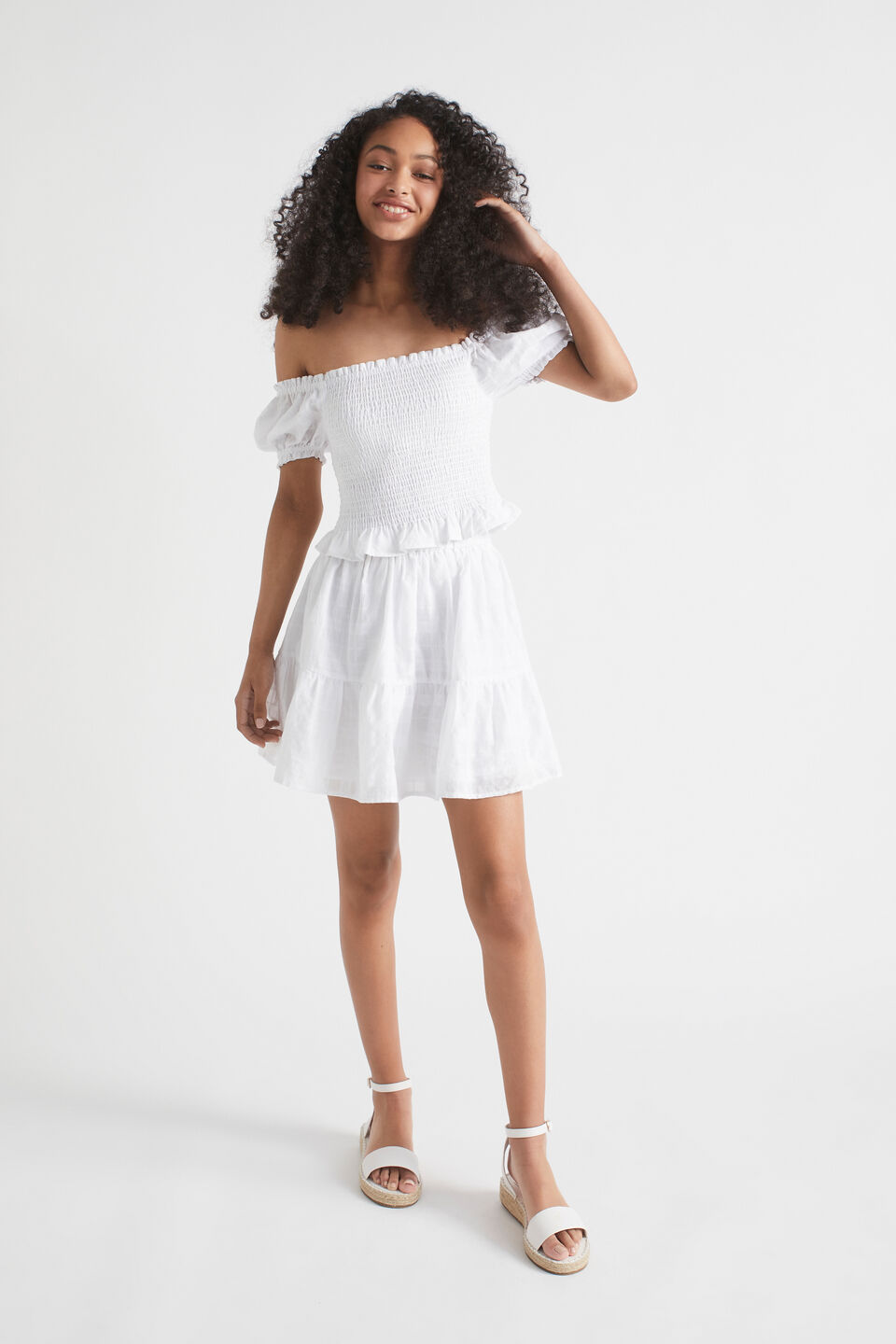 Textured Skirt  White