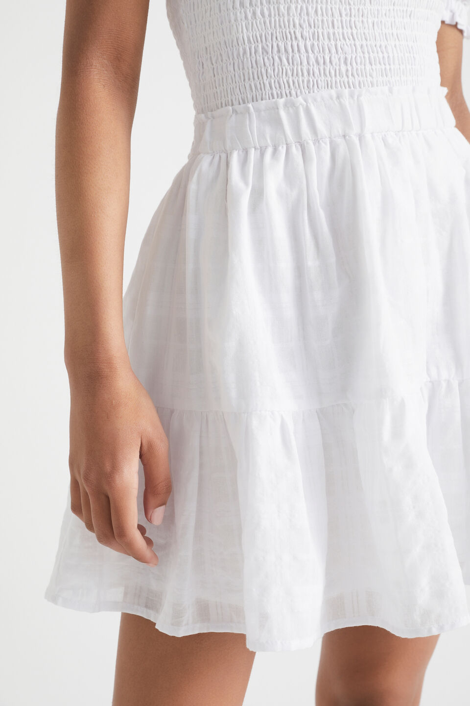 Textured Skirt  White