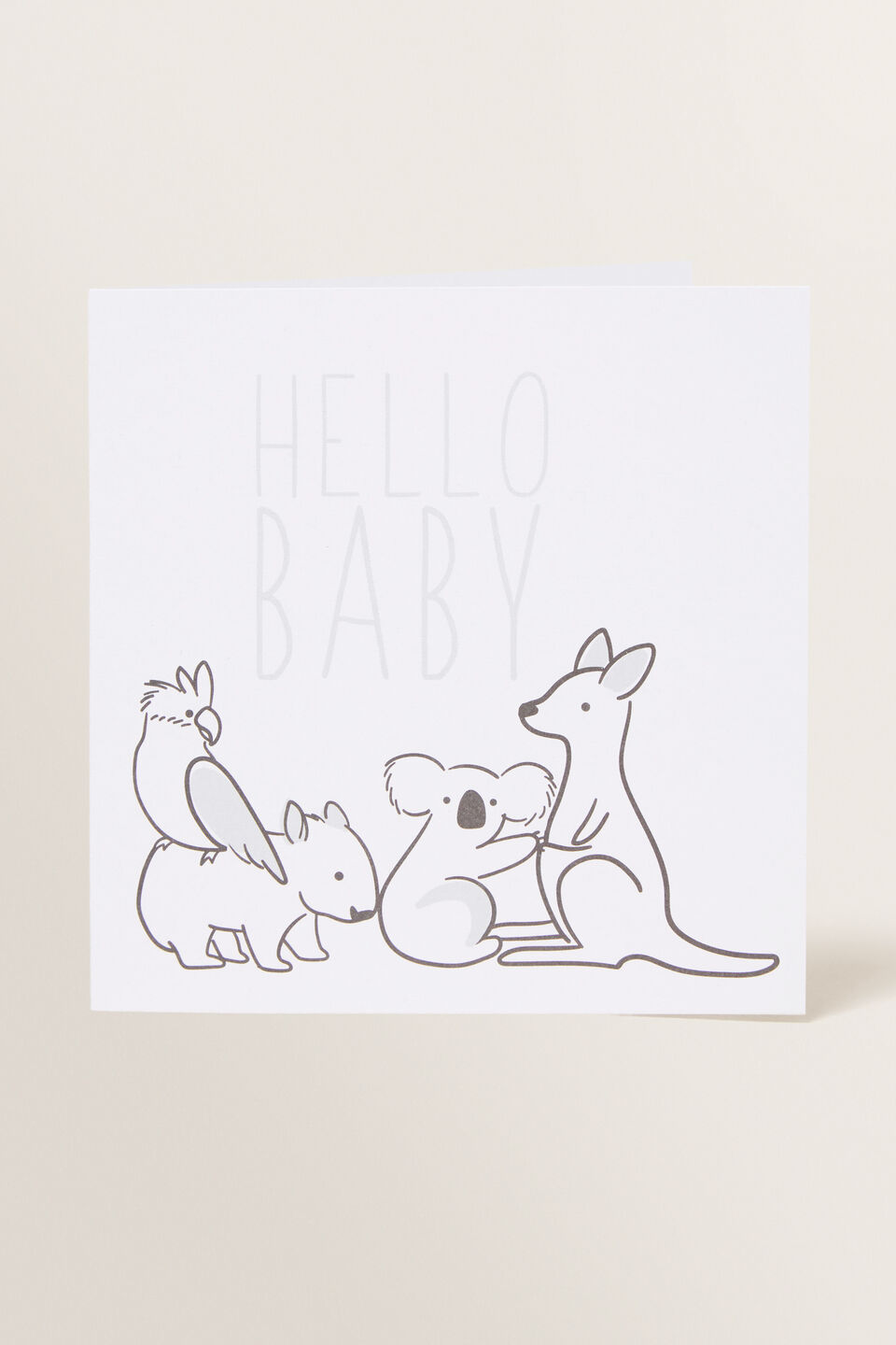 Large Hello Baby Card  Multi