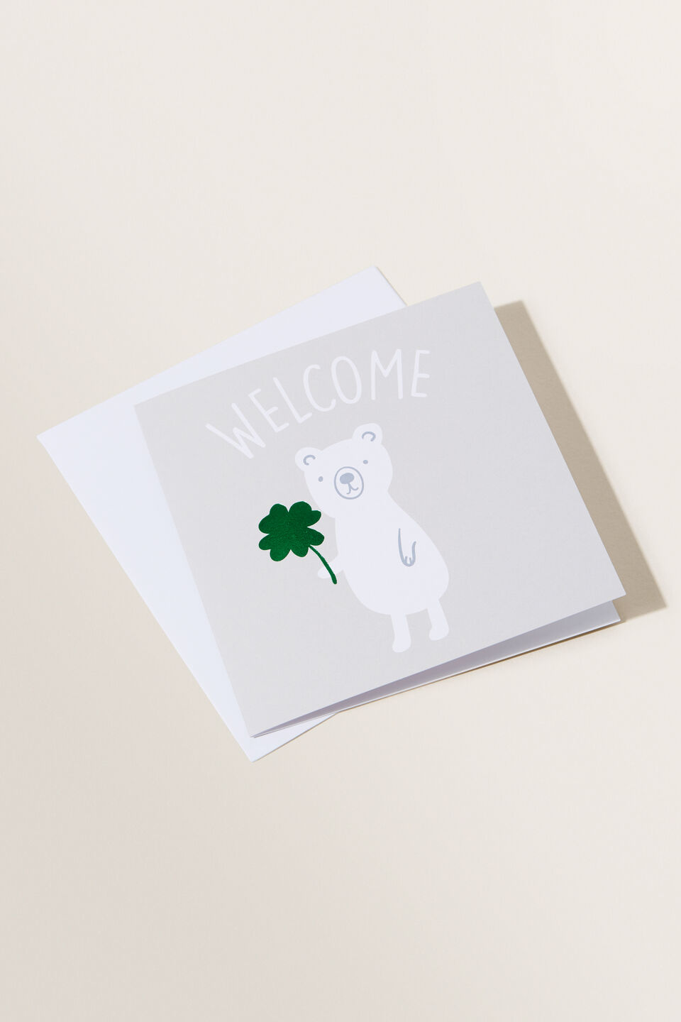 Large Baby Bear Welcome Card  Multi