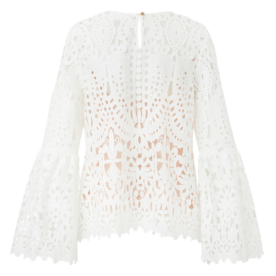 Lace Frill Sleeve Blouse  1