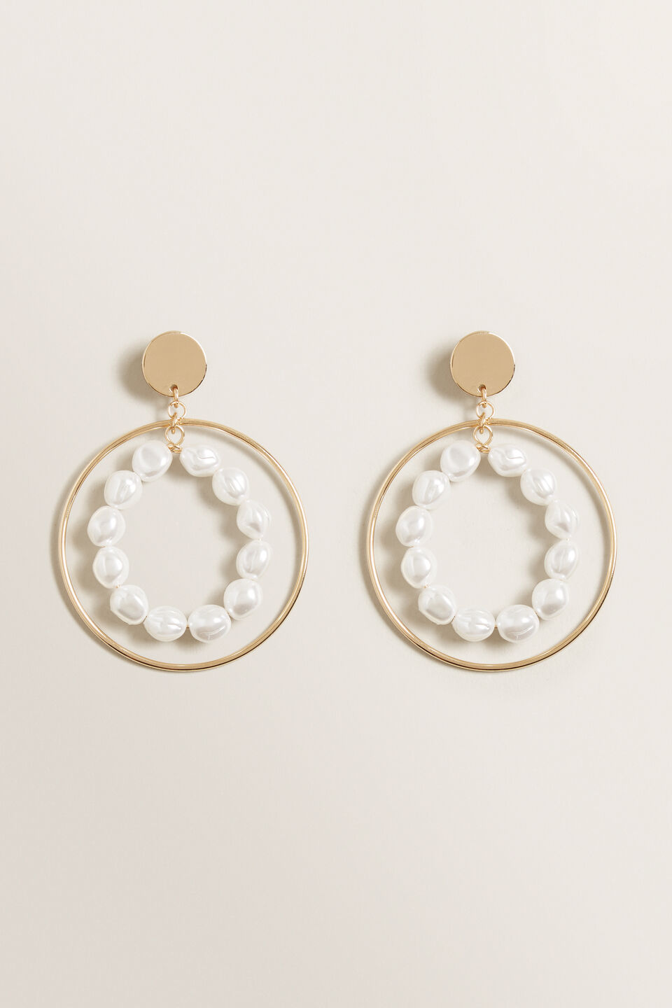 Circle Pearl Earrings  9