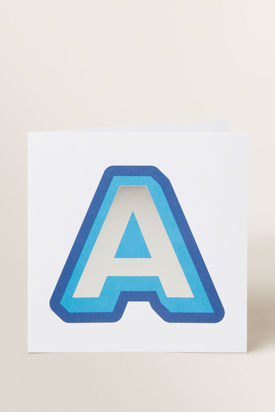 Large Blue Letter Card  A