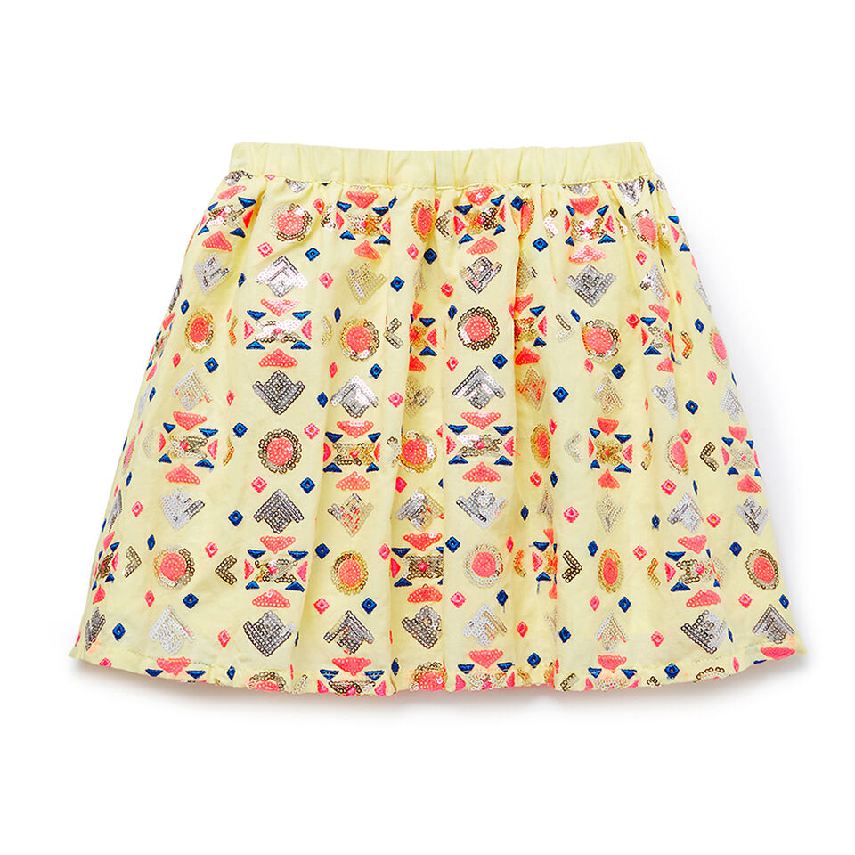 Sequin Folk Skirt  