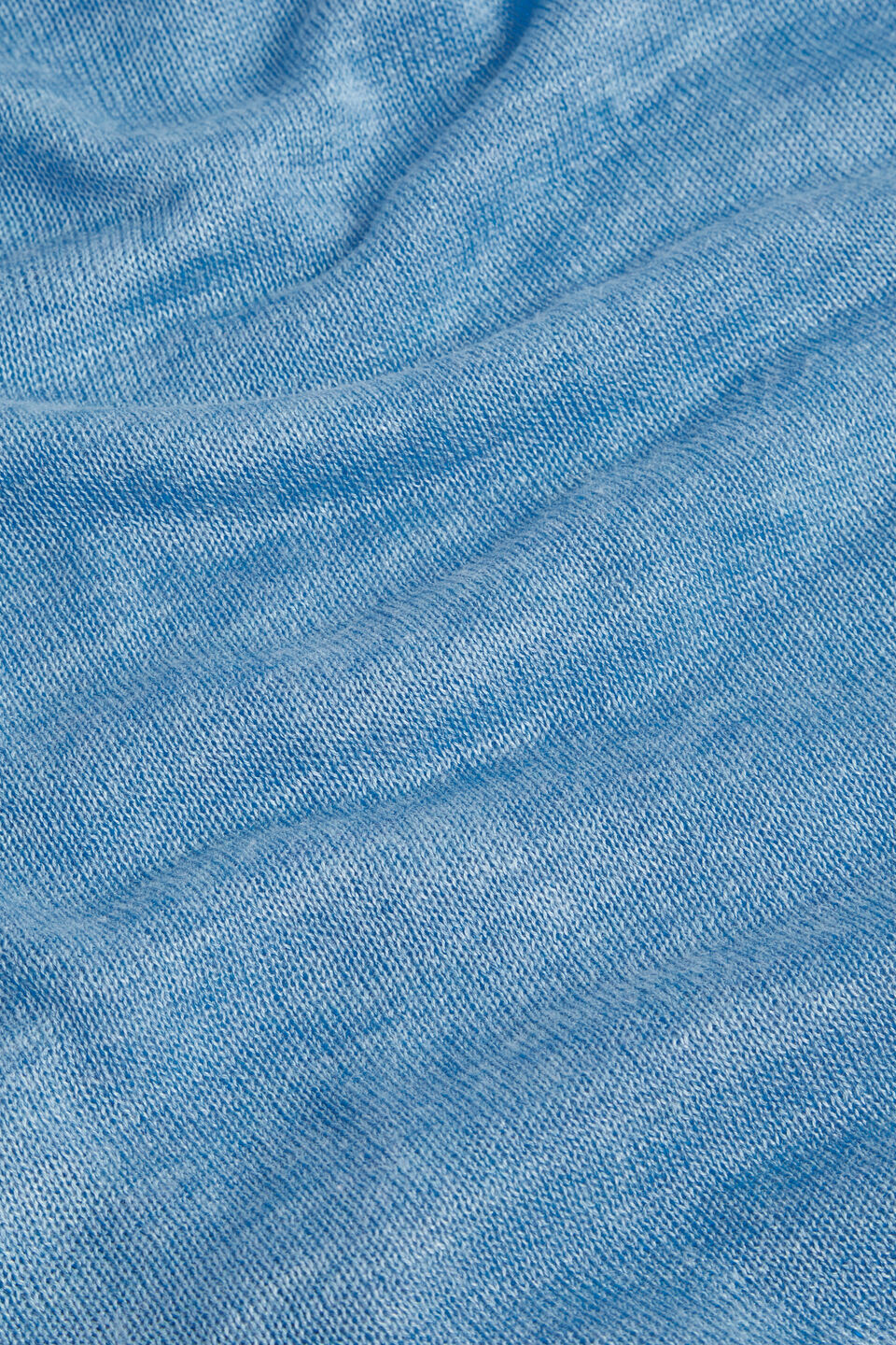 Fine Knit Poncho  Soft Cobalt
