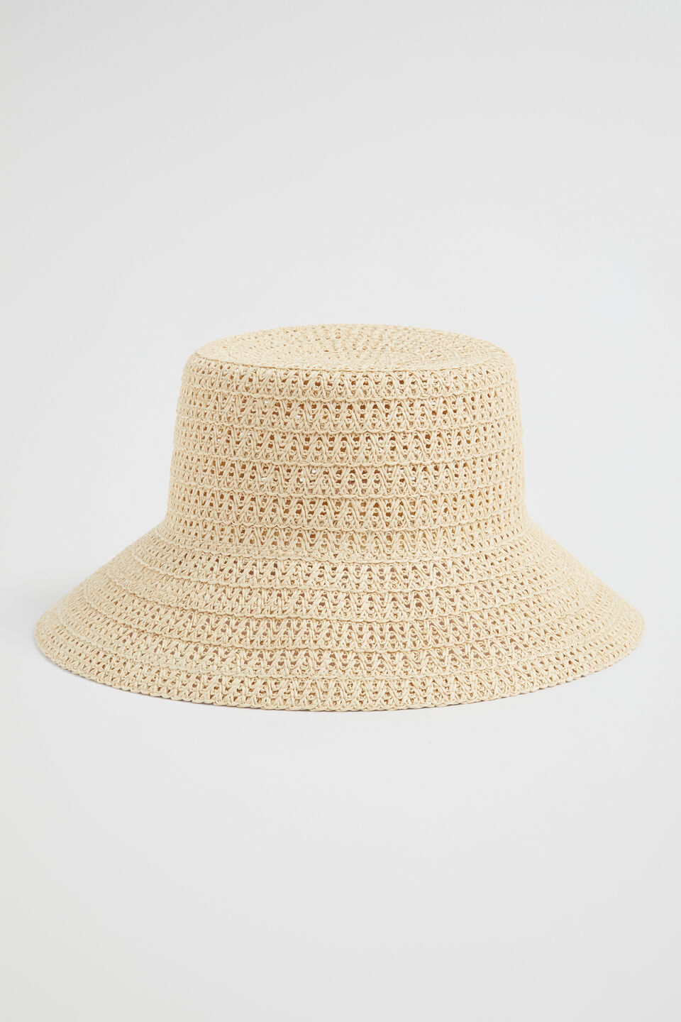 Straw Bucket Hat  Natural
