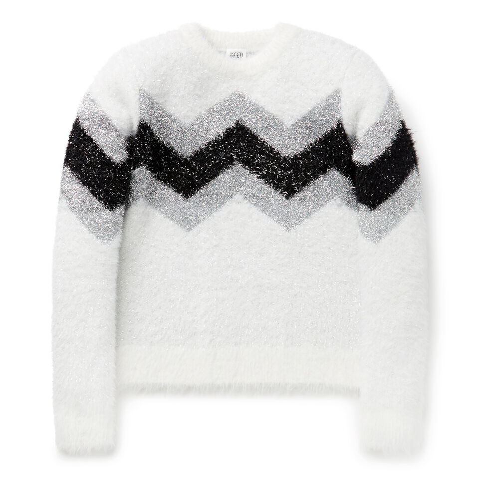 Chevron Lurex Sweater  