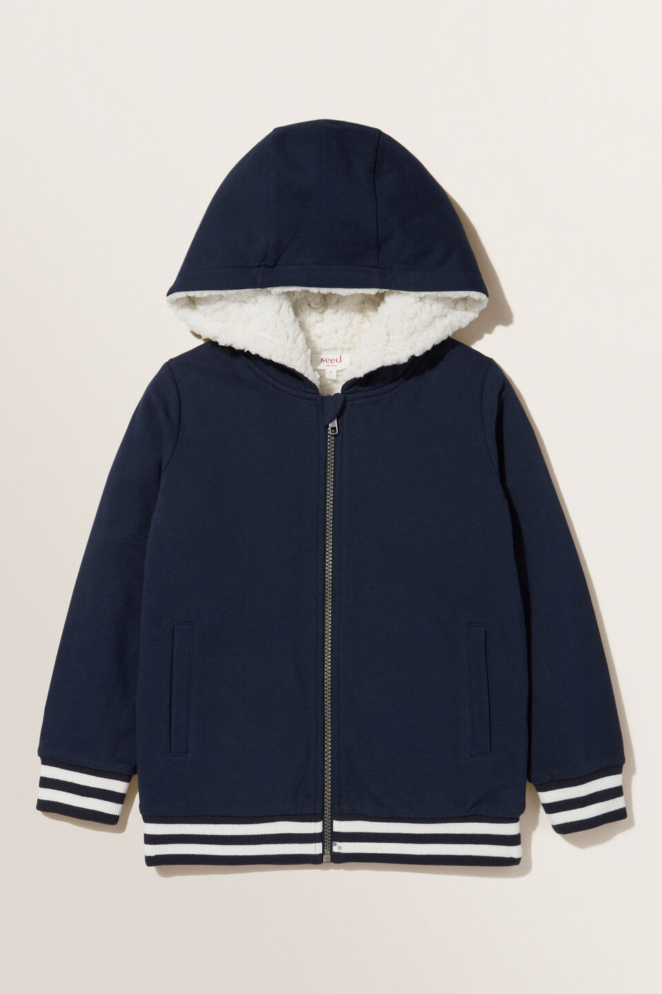 Sherpa Lined Hoodie  Midnight Blue