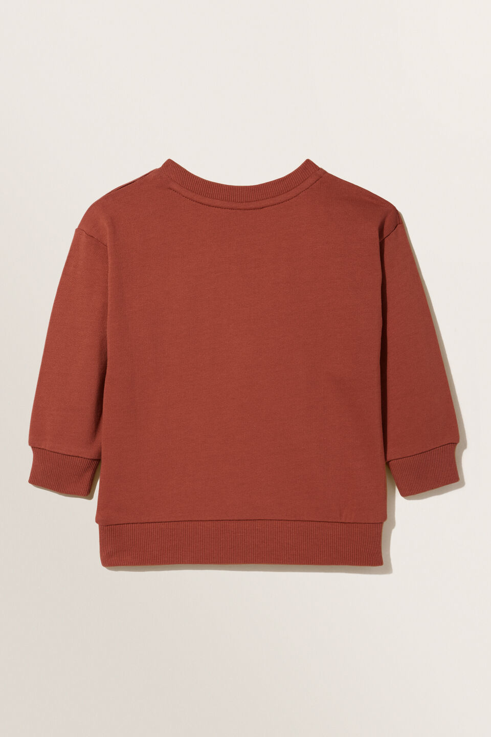 Reverse Terry Sweater  Rust Red