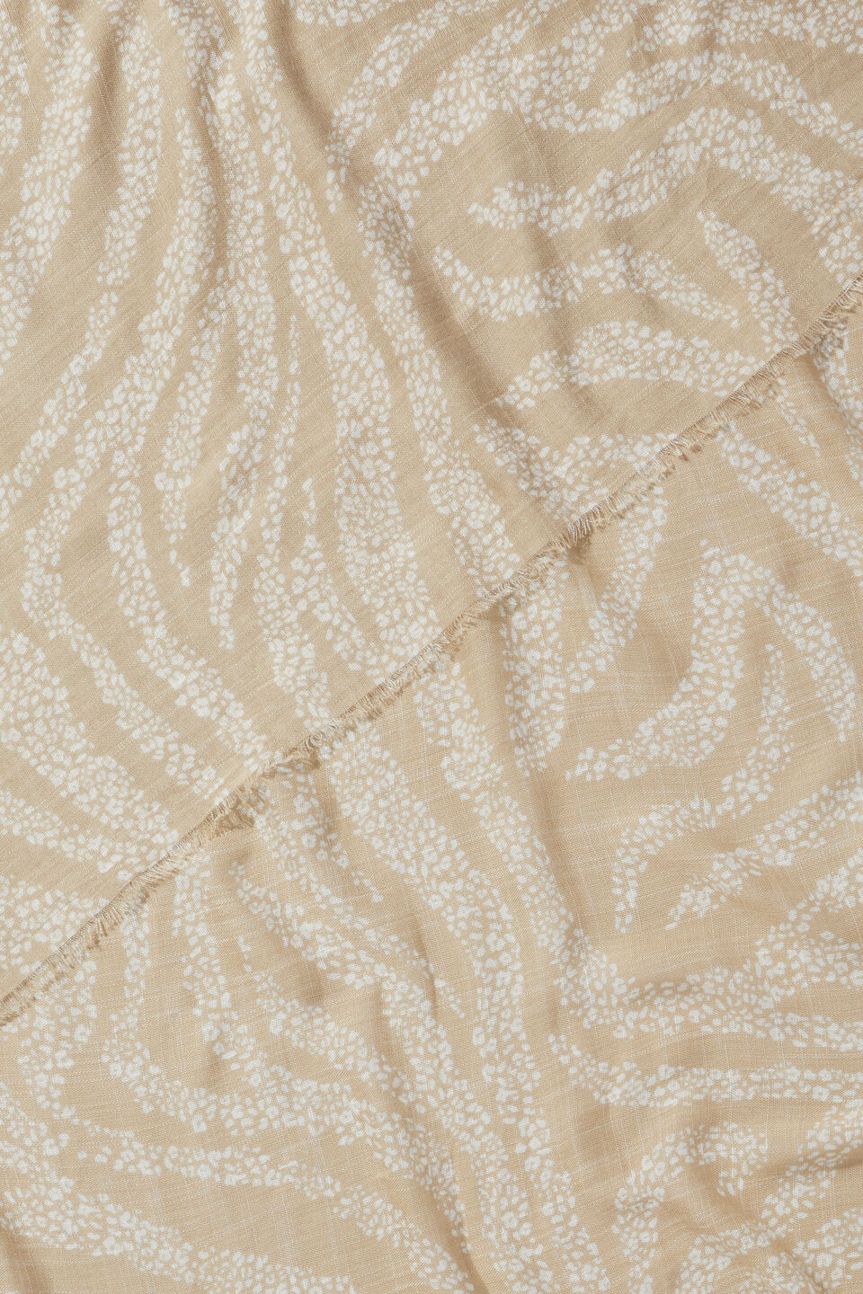 Abstract Zebra Print Scarf  Stone French Vanilla