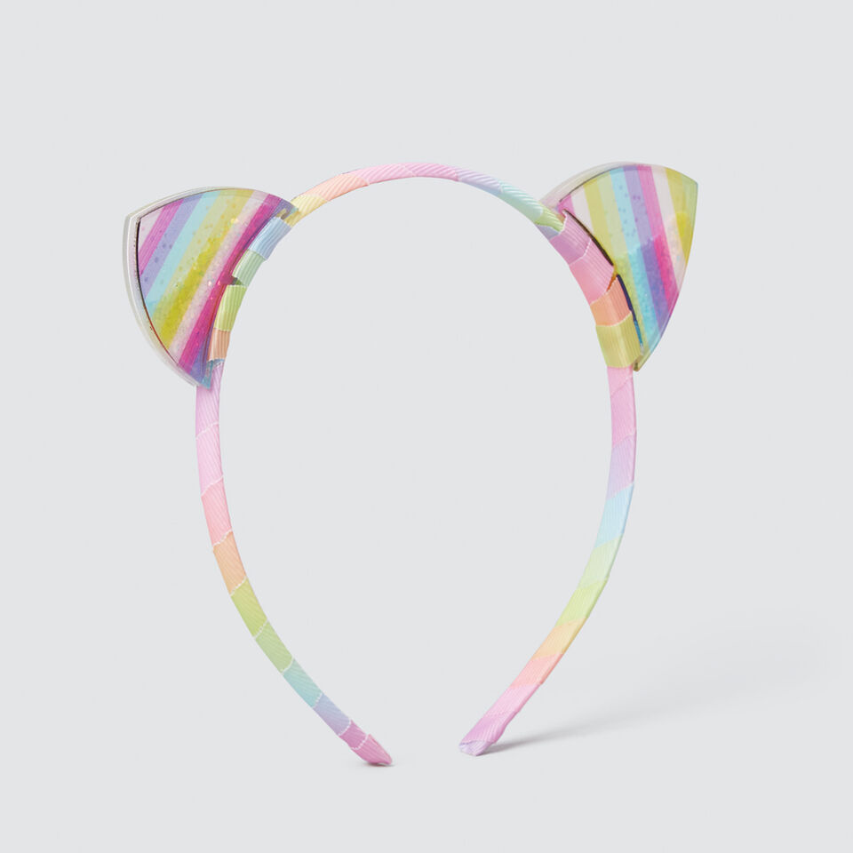 Rainbow Acrylic Ears Headband  
