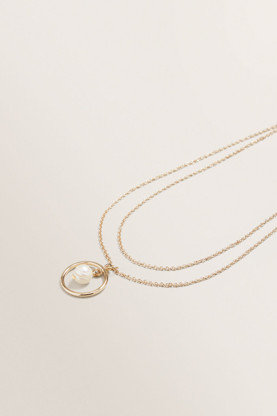 Pearl Disc Necklace  9